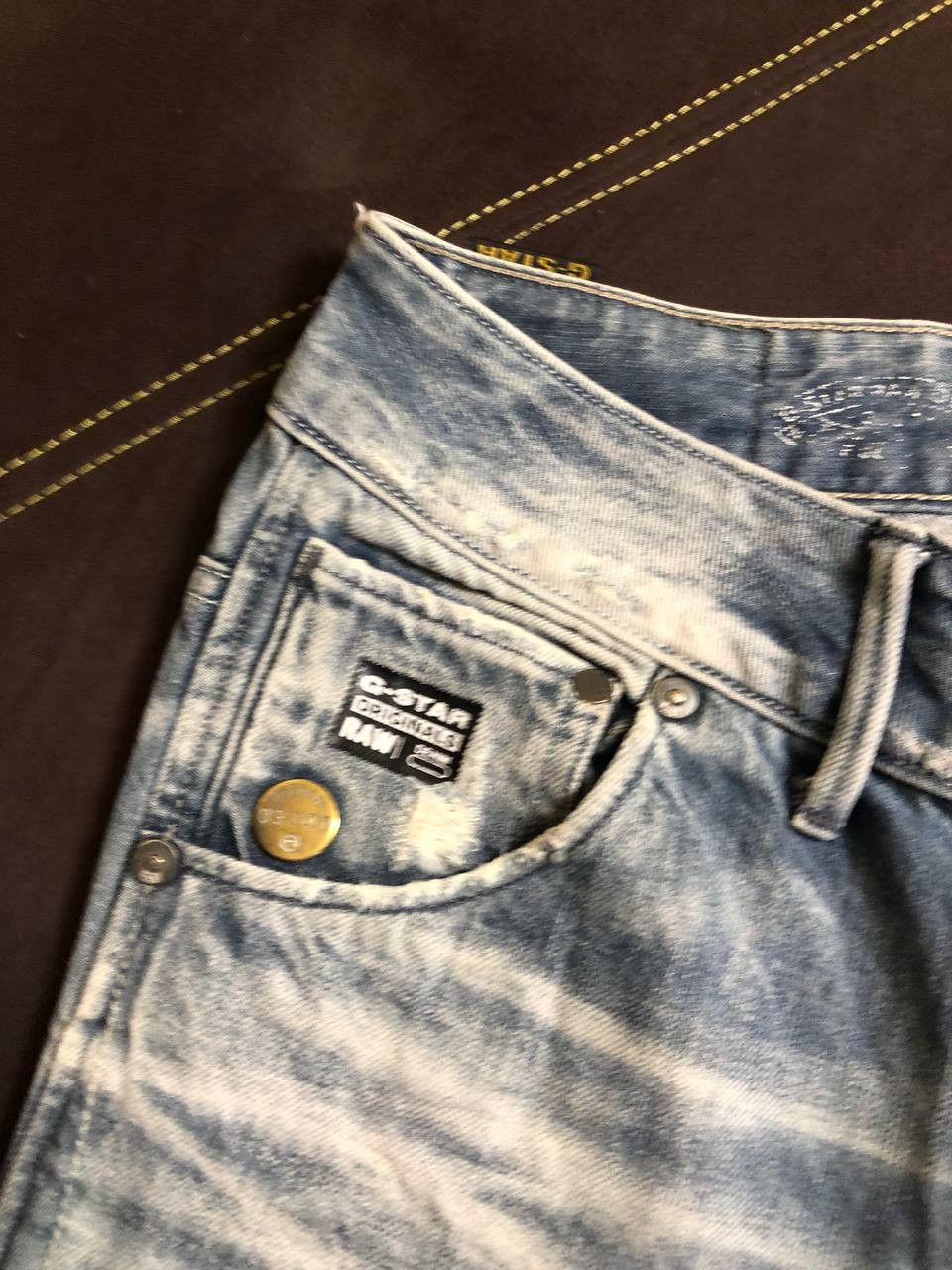 G-Star G-Star Raw Jeans Mens 3D Slim Button Fly Moto Denim Size US 29 - 3 Thumbnail