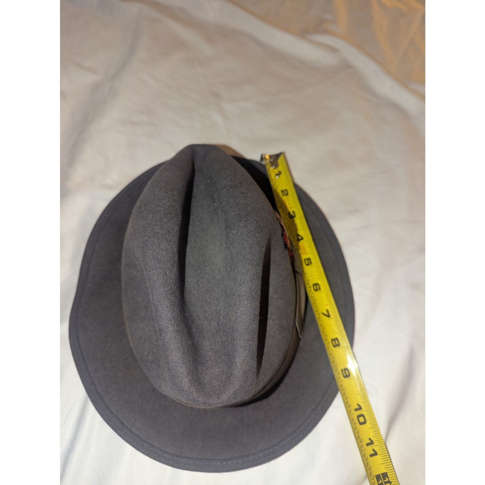 Stetson Vintage 1950s Dorfman Pacific Fedora Hat 7 1/8 Grayish Brown Size ONE SIZE - 6 Thumbnail