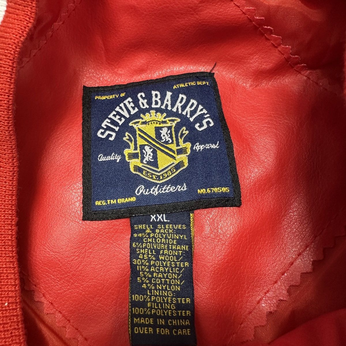 NCAA × Steve And Barrys × Vintage Vintage Cortland Red Dragons varsity jacket Size US XXL / EU 58 / 5 - 5 Thumbnail