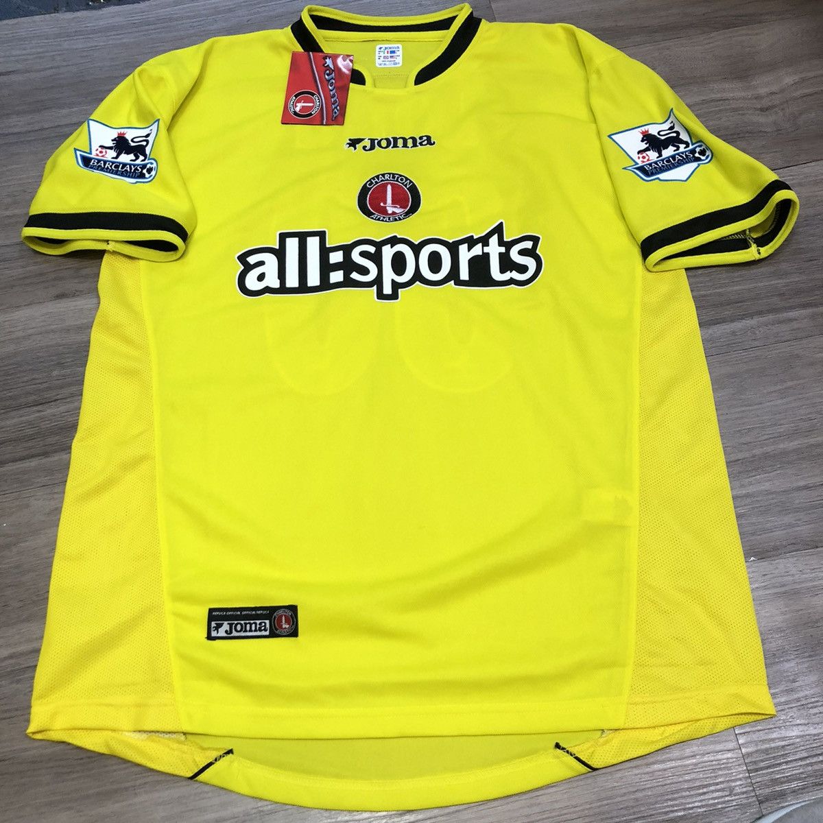 image of Bloke x Joma Charlton 03/05 Away Shirt 30 Long in Yellow, Men's (Size Large)