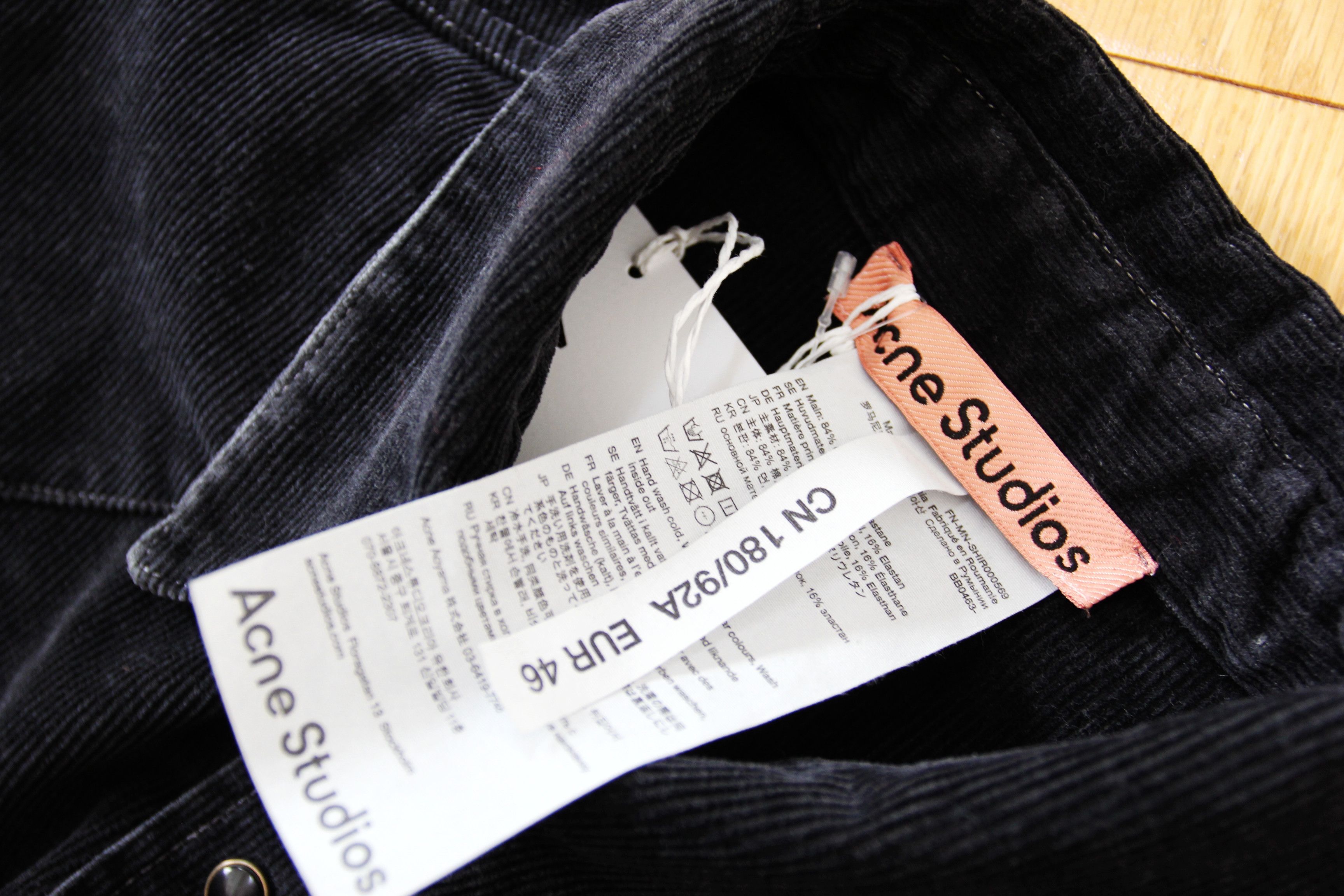 Acne Studios BNWT AW23 ACNE STUDIOS CORDUROY BUTTON-UP SHIRT 46 Size US S / EU 44-46 / 1 - 8 Thumbnail