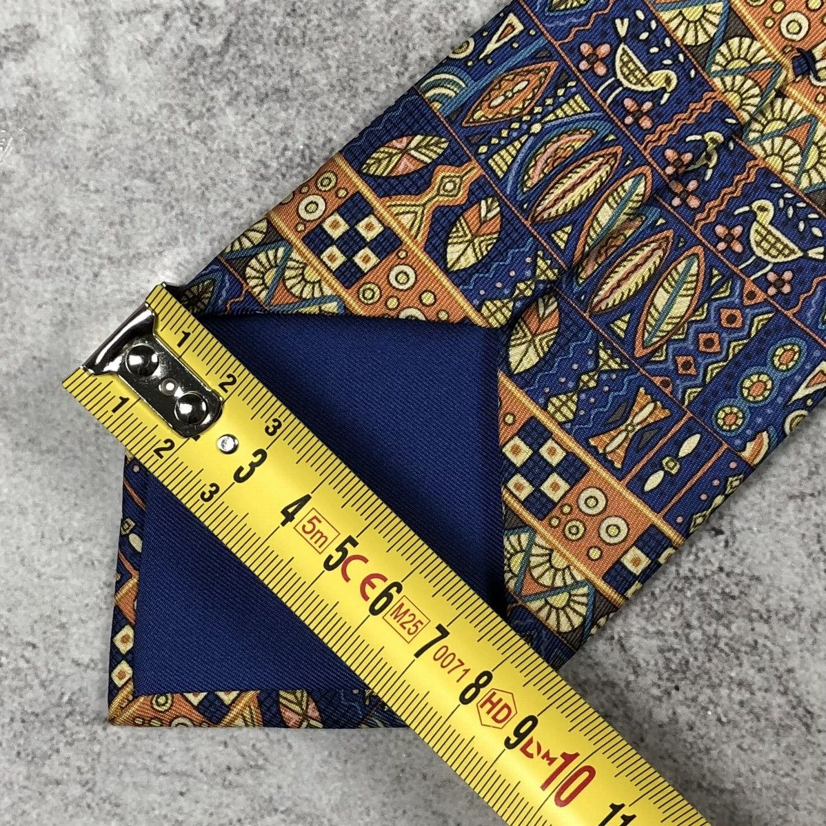 Hermes Hermes Paris Silk Tie Geometric Tribal Mosaic Bird Pattern Size ONE SIZE - 15 Thumbnail