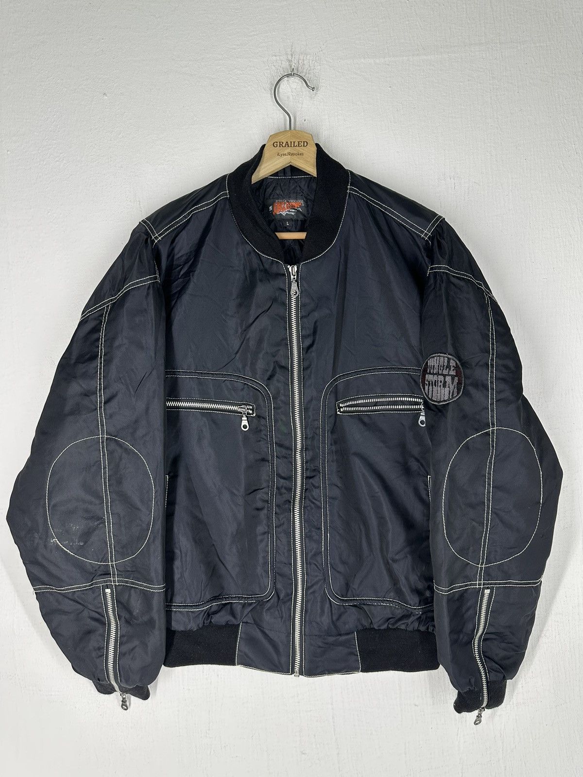 image of Racing x Sports Specialties Jungle Storm Bikers Jacket in Black, Men's (Size Large)