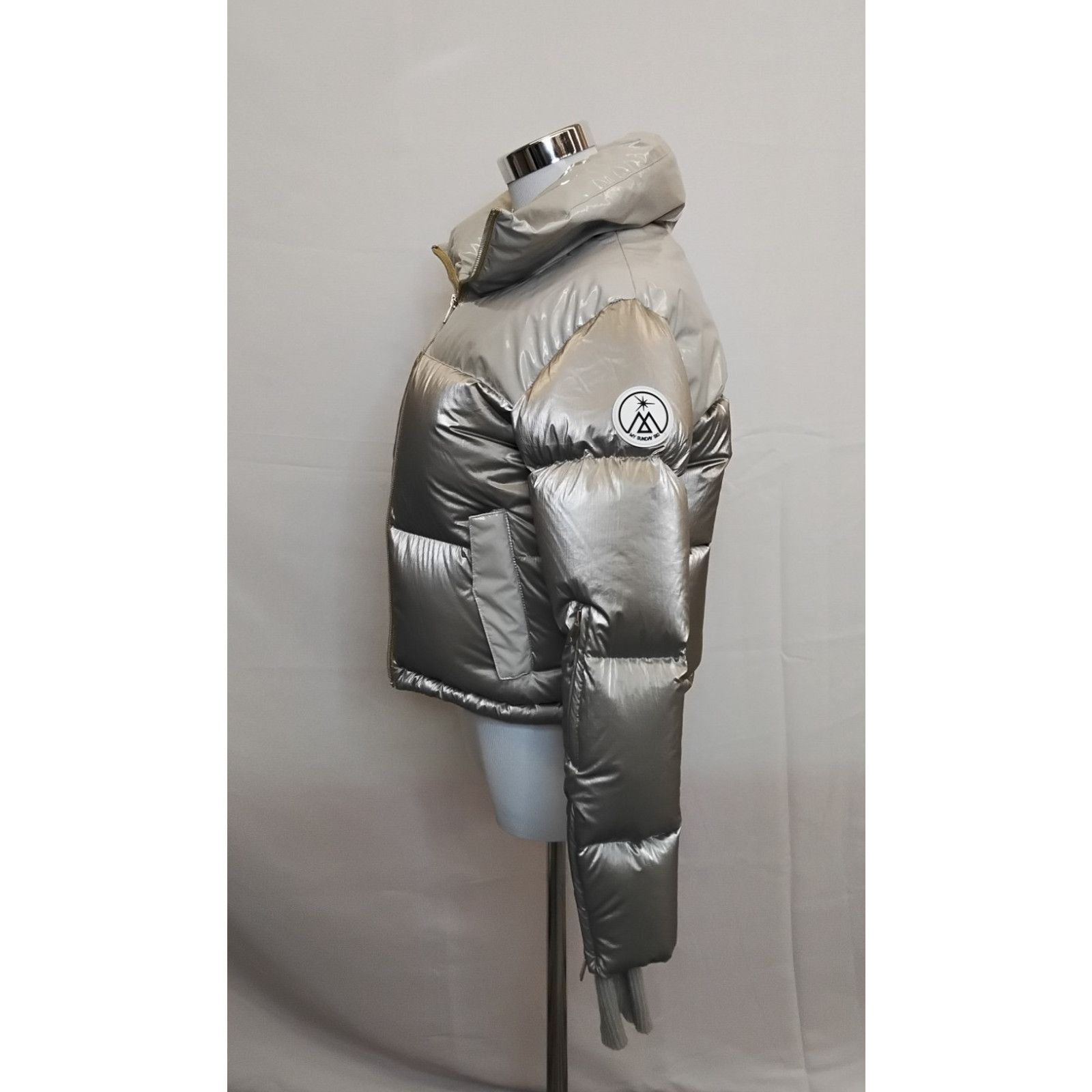 Other My Sunday Ski Down Jacket Women's Small Gray Shimmer #W4652 Size S / US 4 / IT 40 - 4 Thumbnail