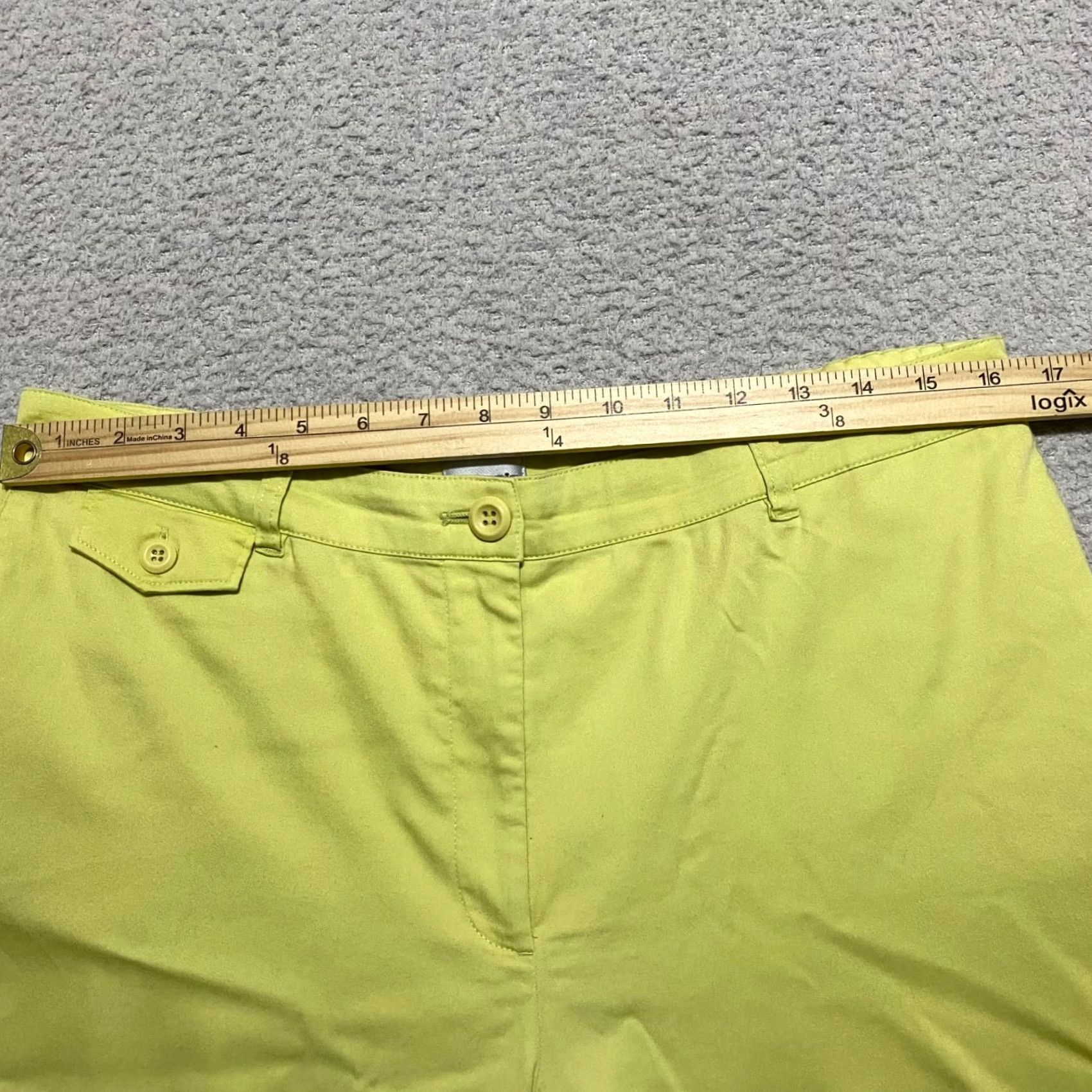 Vintage Chico's Pants Womens XL Yellow Solid Wide Leg Capri High Rise Outdoor Walking Size 40" / US 18 - 7 Thumbnail