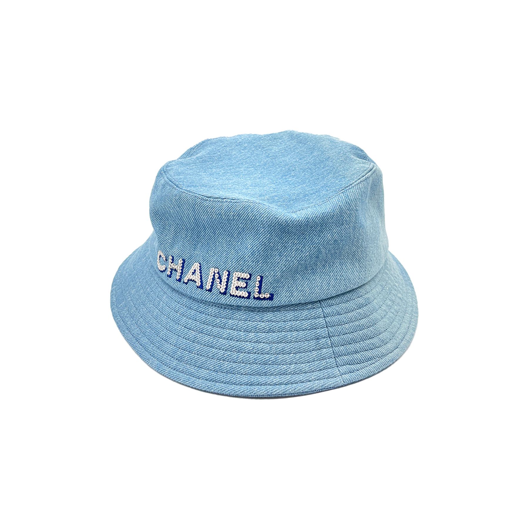 Chanel Chanel Blue Denim Sequin Letters Fisherman Hat Size ONE SIZE - 4 Thumbnail