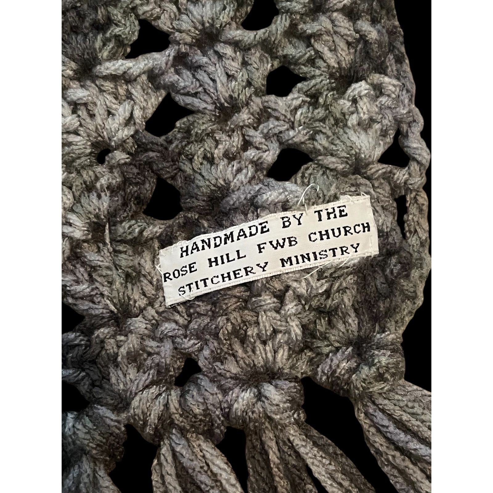Vintage Vintage Handmade Gray Crochet Scarf-1950s-Shawl-Headwrap-FWB Size ONE SIZE - 2 Thumbnail