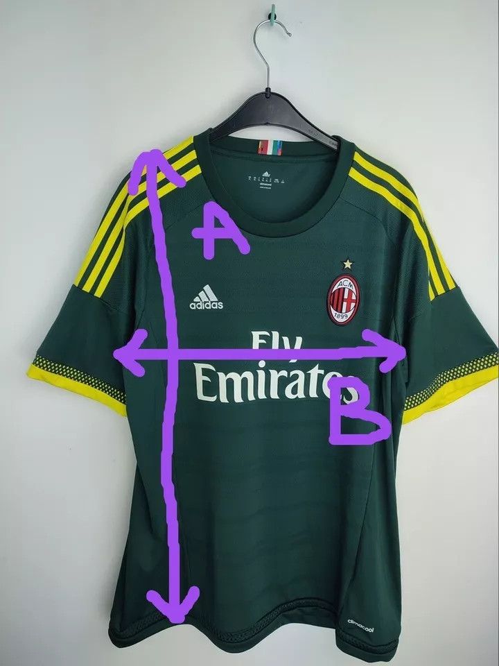Adidas AC Milan 2015-16 THIRD FOOTBALL SHIRT SOCCER JERSEY ADIDAS Size US XL / EU 56 / 4 - 14 Thumbnail