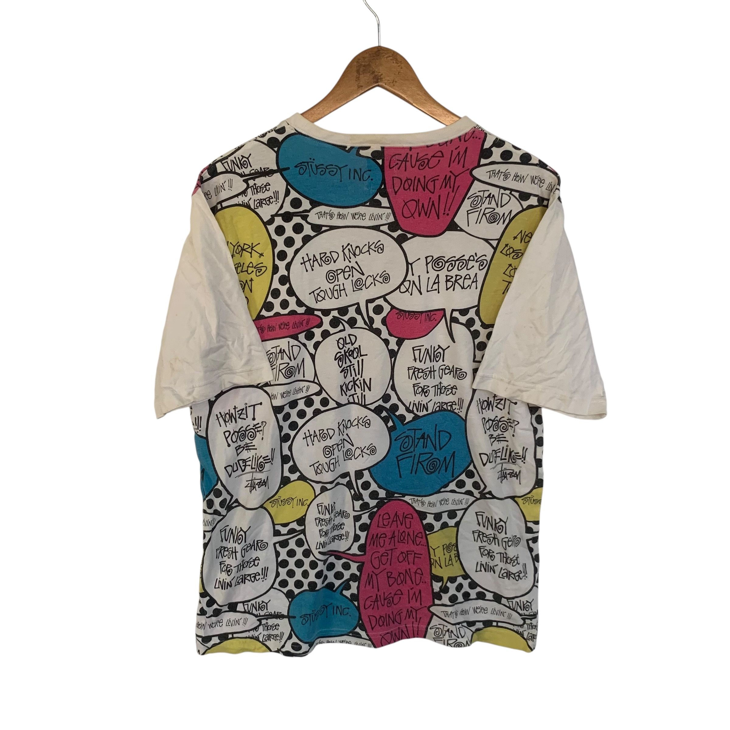 Stussy Vintage Full Print Stussy T-shirt Medium Spell out Size US M / EU 48-50 / 2 - 2 Thumbnail