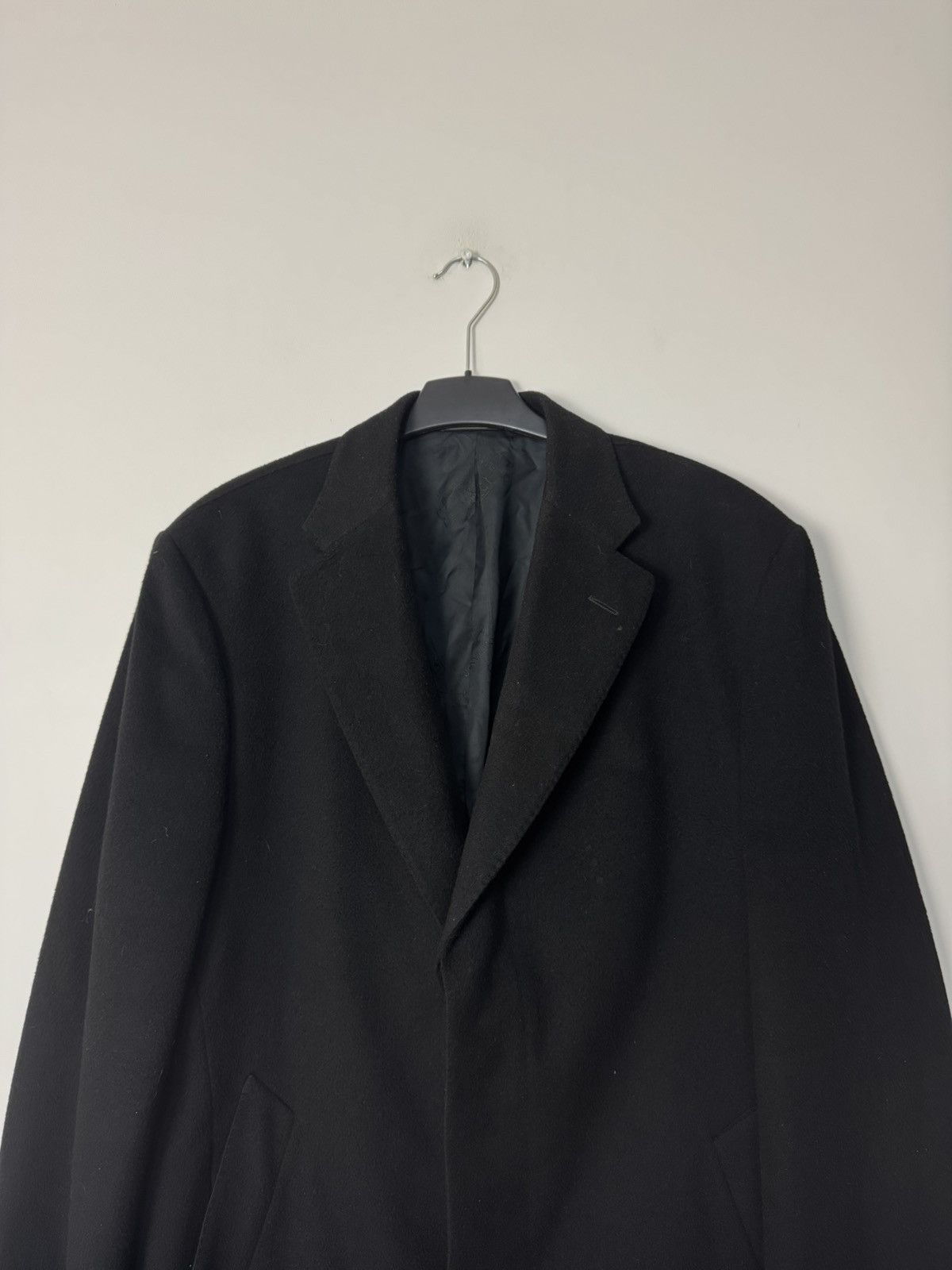 Corneliani Corneliani Black Virgin Wool Overcoat Made in Italy Size US L / EU 52-54 / 3 - 9 Thumbnail