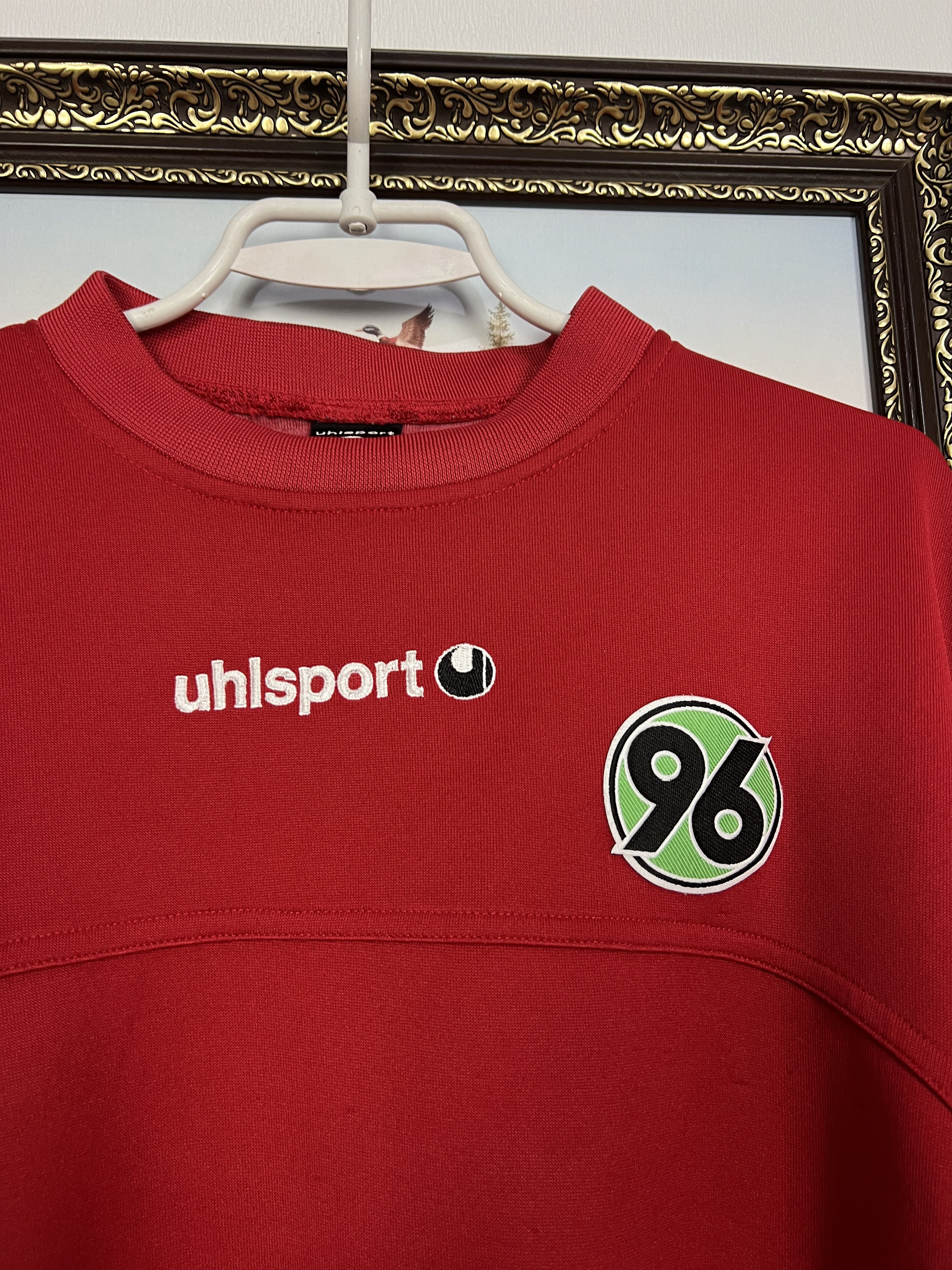 Vintage UHLSport Hannover 96 Football Sweatshirt Soccer Train Jacket Size US L / EU 52-54 / 3 - 3 Thumbnail