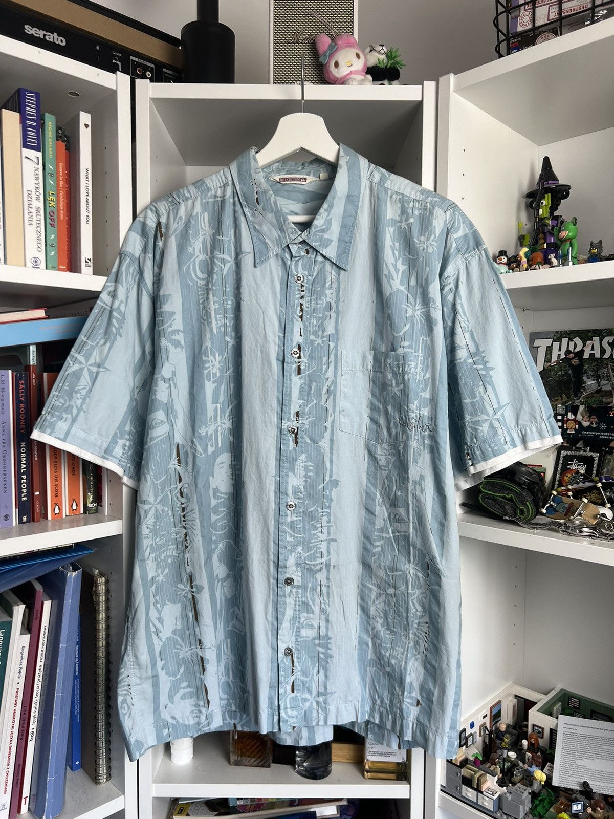 Quiksilver × Vintage Vintage Y2K boxy quicksilver floral print shirt XL skate 00s Size US XL / EU 56 / 4 - 1 Thumbnail