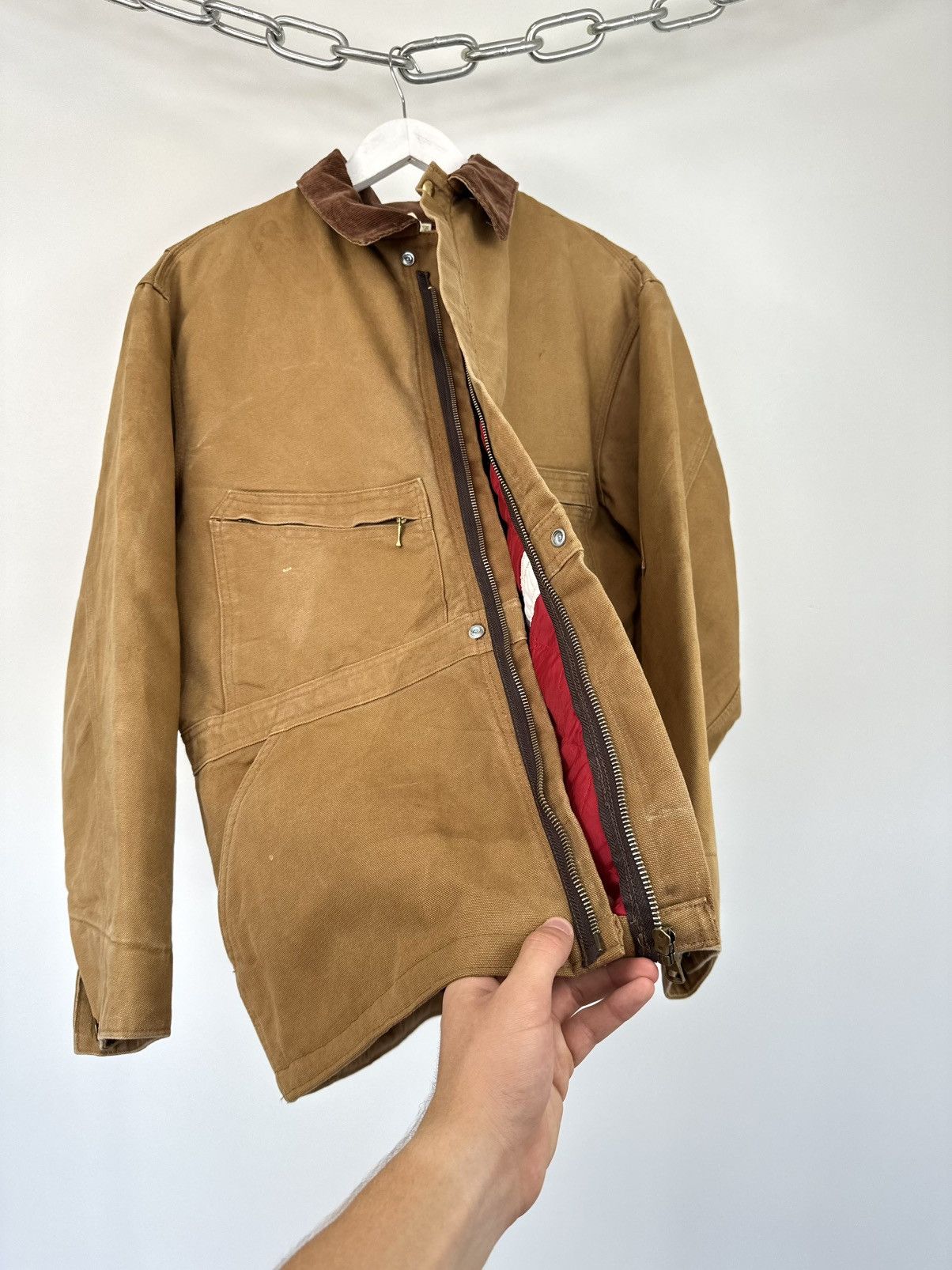 Carhartt Vintage 80s Carhartt USA Faded Utility Arctic Detroit Jacket Size US L / EU 52-54 / 3 - 16 Thumbnail