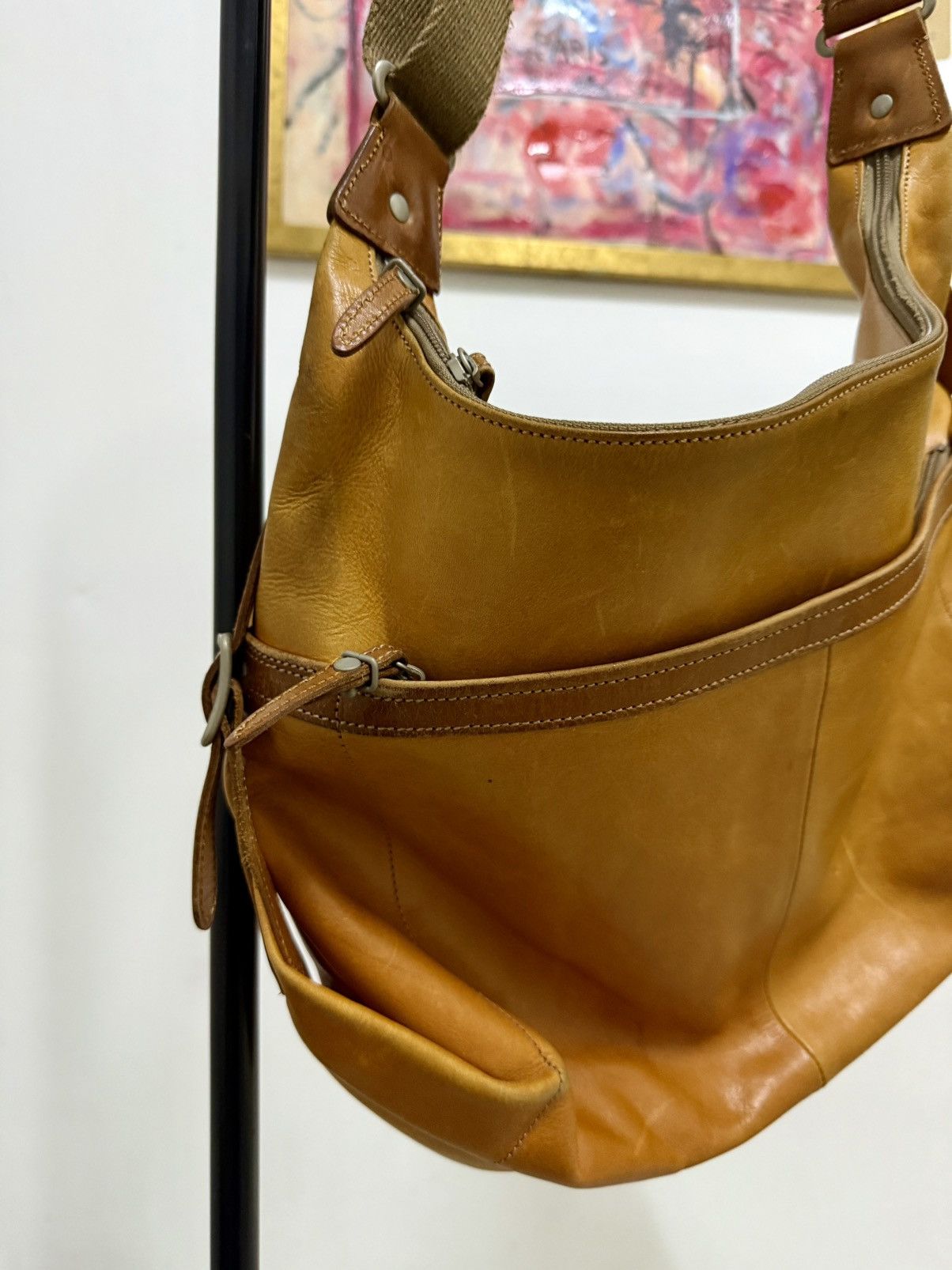 Japanese Brand Vintage Patina Fully Leather Shoulder sling bag Size ONE SIZE - 5 Thumbnail