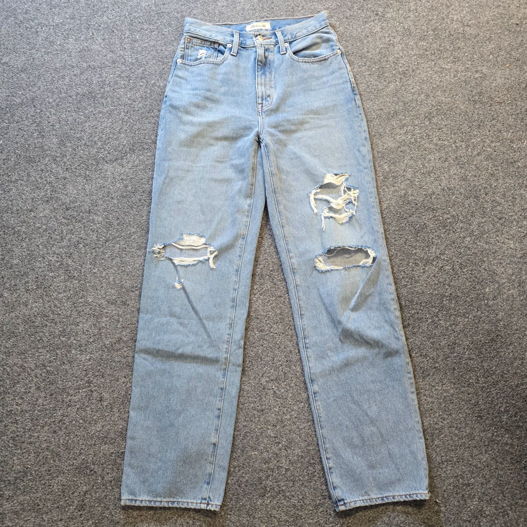 Madewell Madewell Jeans Women Baggy Straight High Rise Distressed Blue 5-Pocket Denim Size 25 90s Womens Size 42" / US 20 - 2 Thumbnail