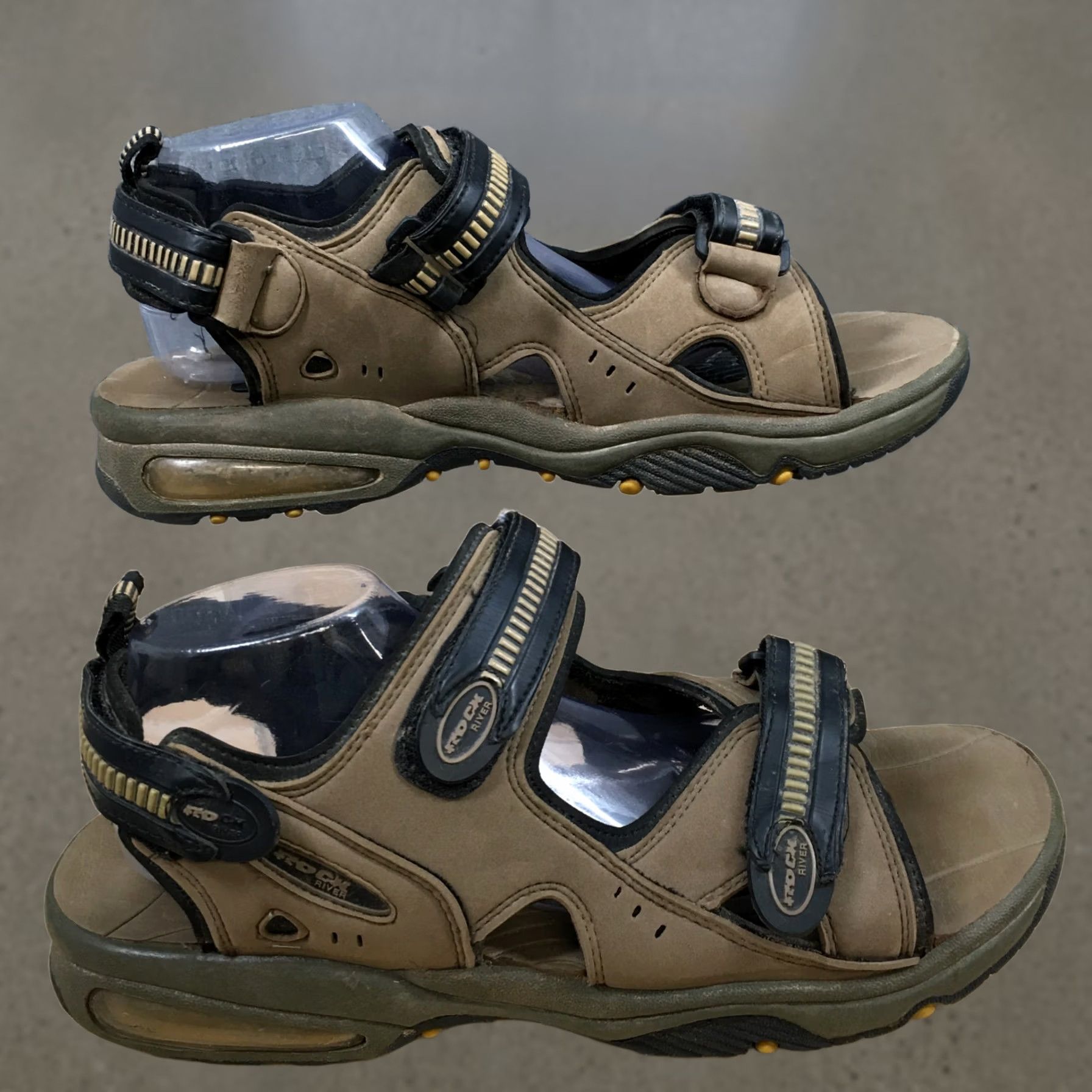 Vintage Rock River Sandals Mens 13 Diego Adjustable Strappy Slingback Brown Size ONE SIZE - 1 Thumbnail
