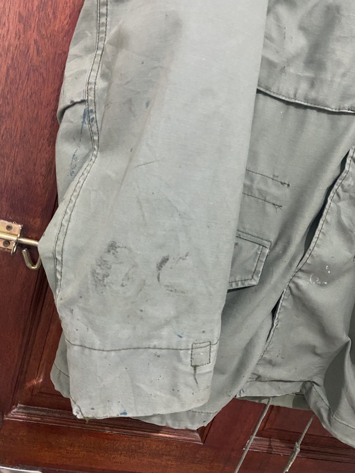 Alpha Industries Vintage 80's M-65 Alpha Beige Military Parka Jacket Painted Size US S / EU 44-46 / 1 - 8 Thumbnail