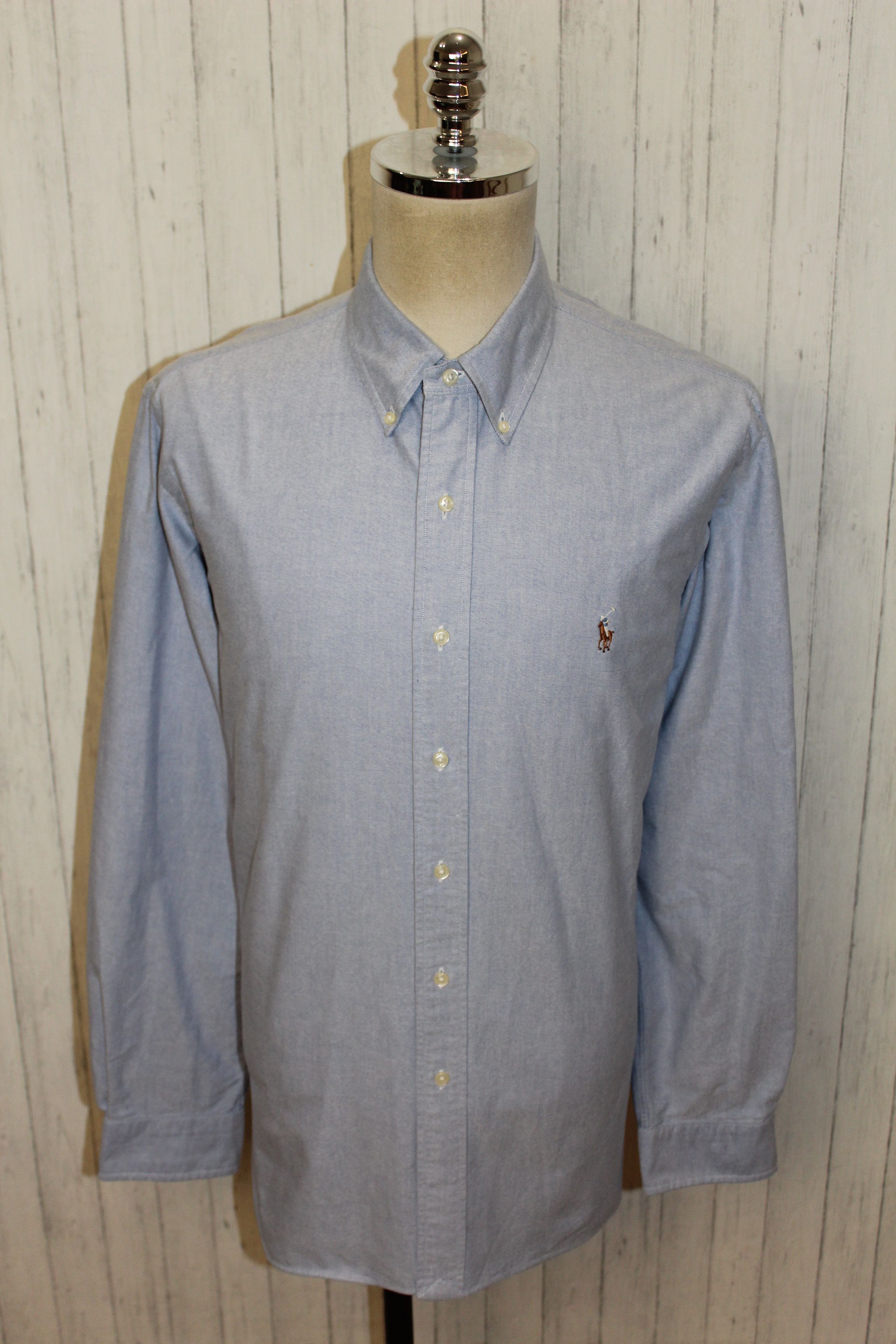 Polo Ralph Lauren Polo Ralph Lauren Long Sleeve Blue Shirt Size 17/36 Size US L / EU 52-54 / 3 - 2 Thumbnail