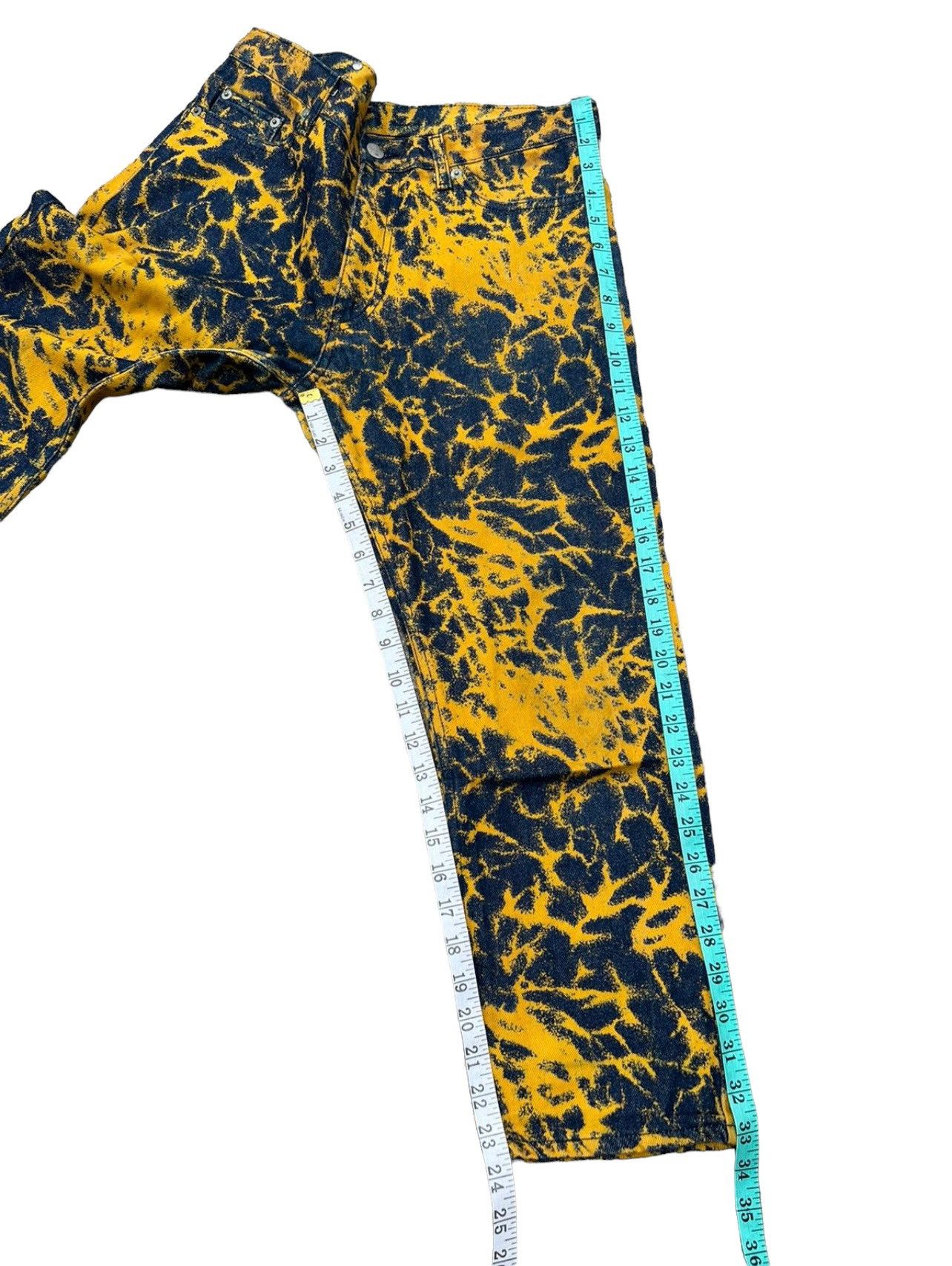 Shellac Vintage Glamdy Japan Abstract Denim Cropped Jeans Size US 31 - 5 Thumbnail
