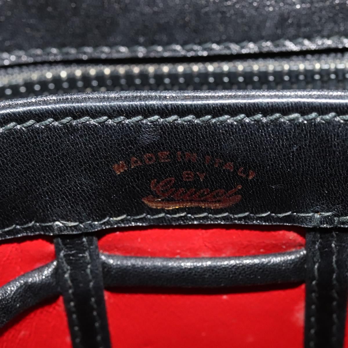 Gucci GUCCI Shoulder Bag Leather Black Gold Size ONE SIZE - 14 Thumbnail