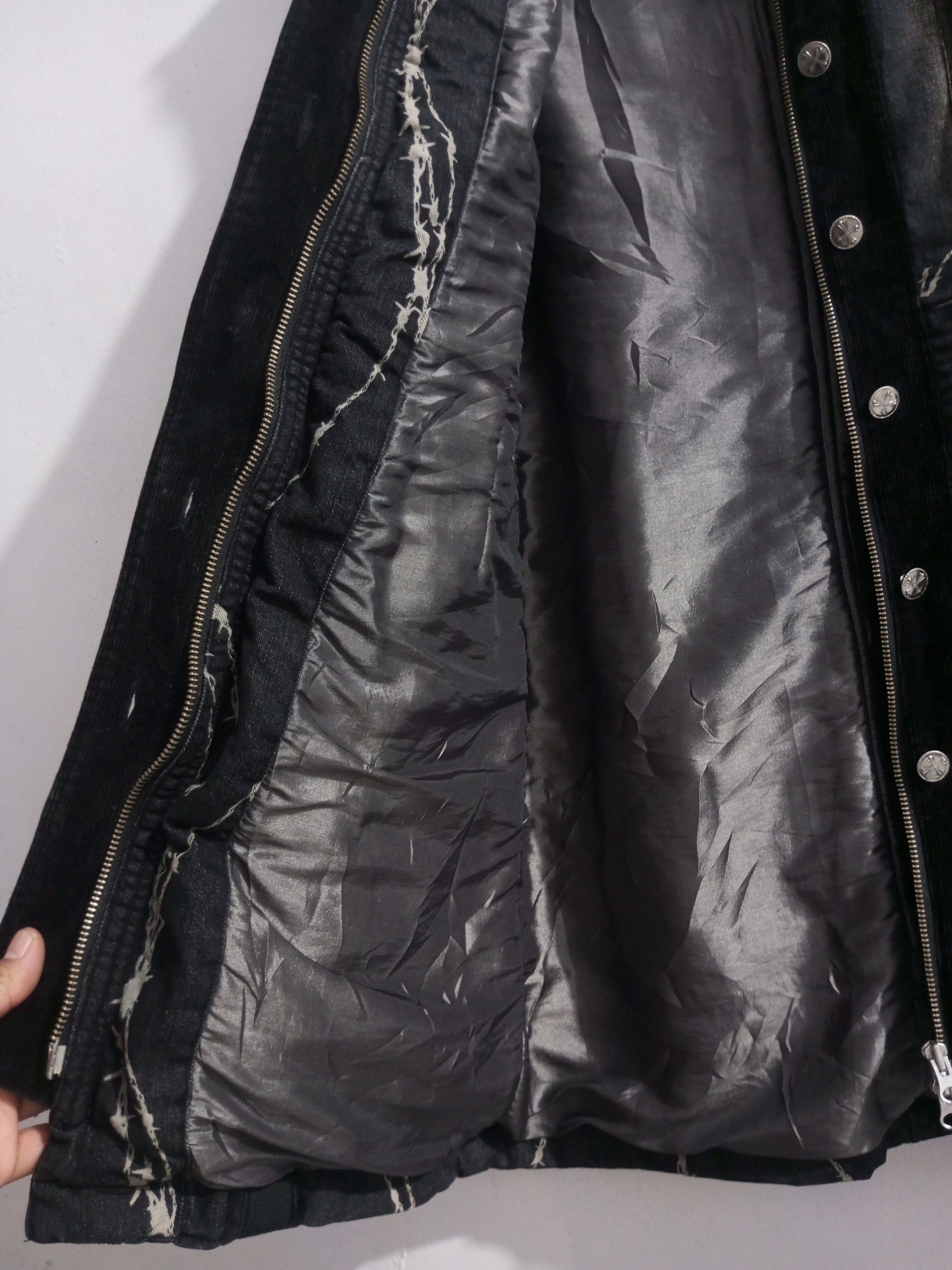 Japanese Brand Ozz on Hikozoh barbed wire denim mix corduroy jacket Size US M / EU 48-50 / 2 - 18 Thumbnail