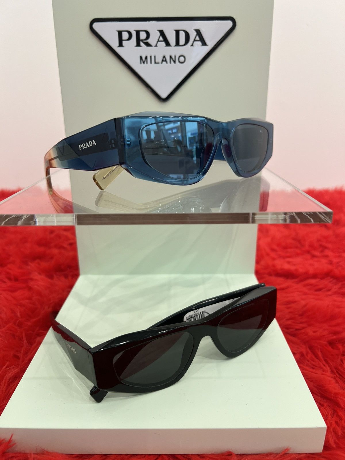 Prada Prada Blue Sunglasses Size ONE SIZE - 5 Thumbnail