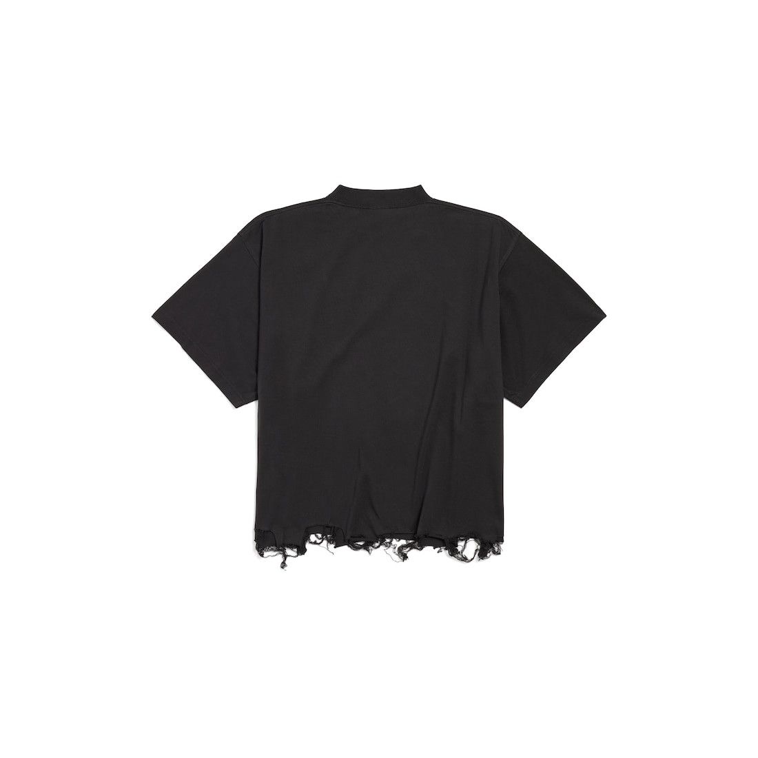 Balenciaga o1bcso1str0326 BB Classic Cropped T-Shirt Oversized in Black Size US XL / EU 56 / 4 - 6 Thumbnail