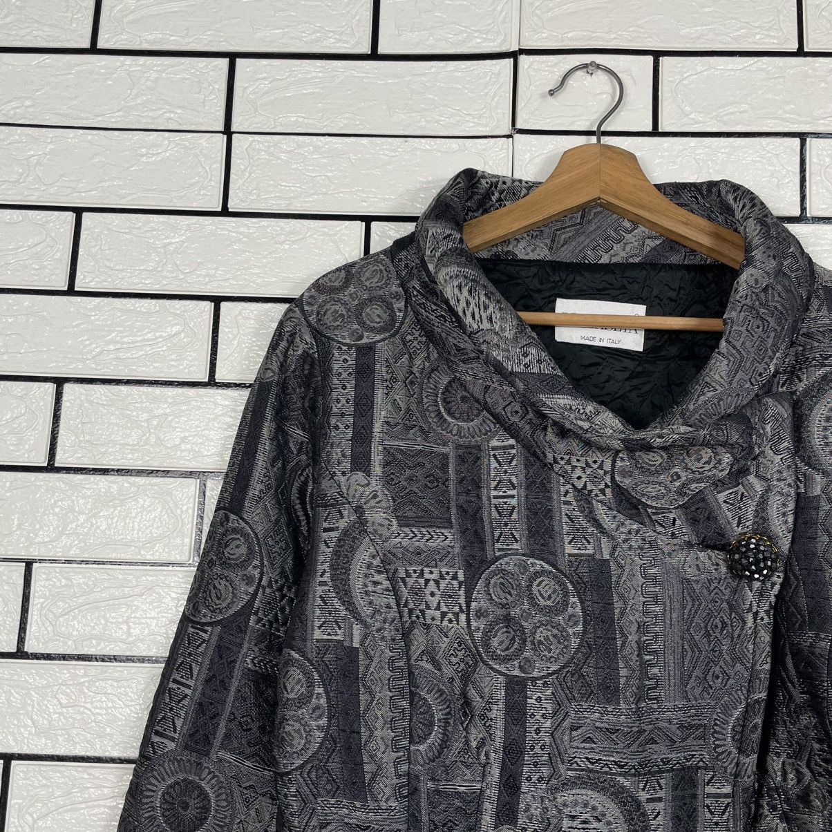 Other Made In Italy Villa Seta Abstract Design Crop Jacket Size M / US 6-8 / IT 42-44 - 6 Thumbnail