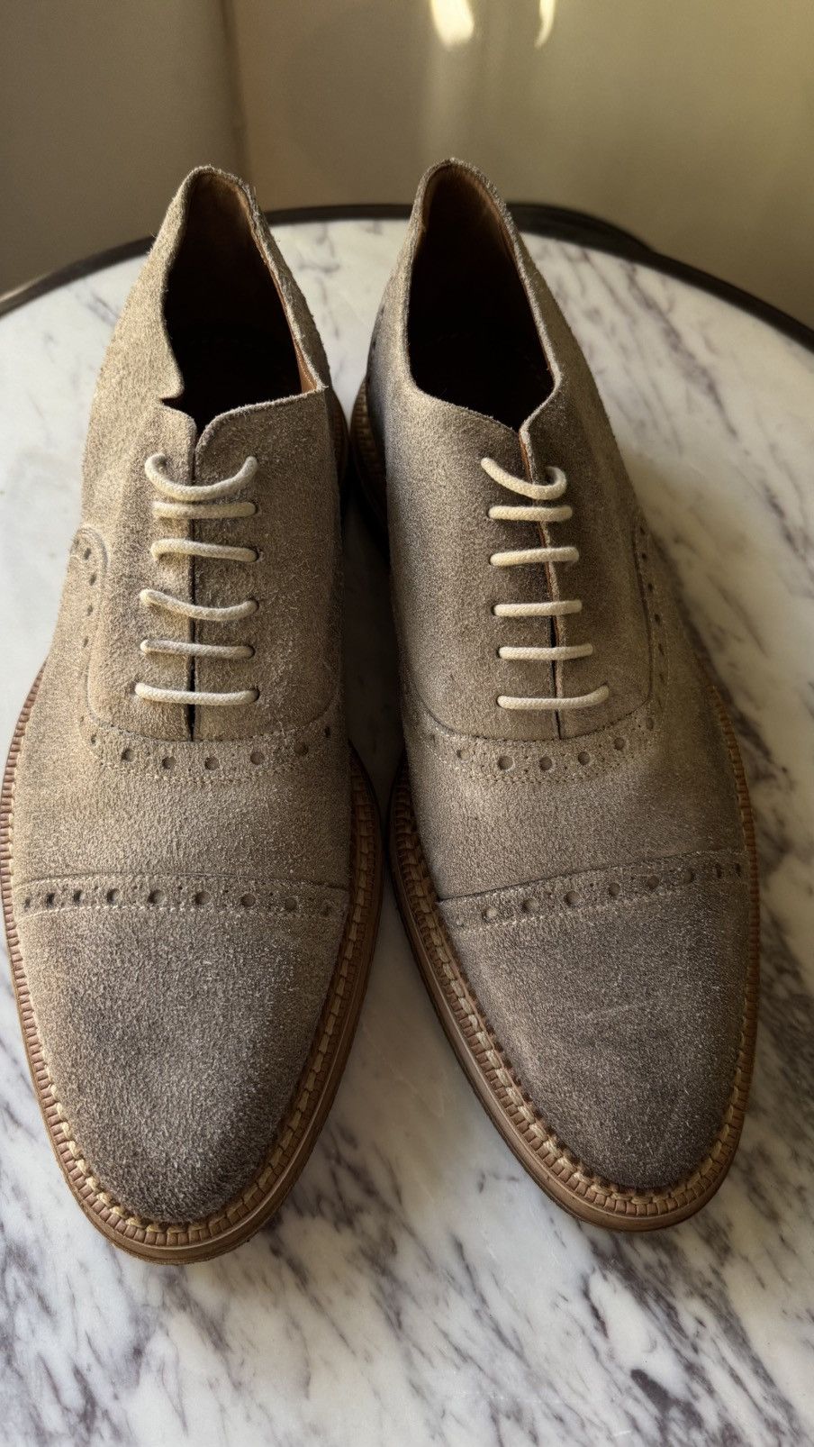 Louis Vuitton Suede Richelieu with Stacked Sole Size US 9 / EU 42 - 3 Thumbnail
