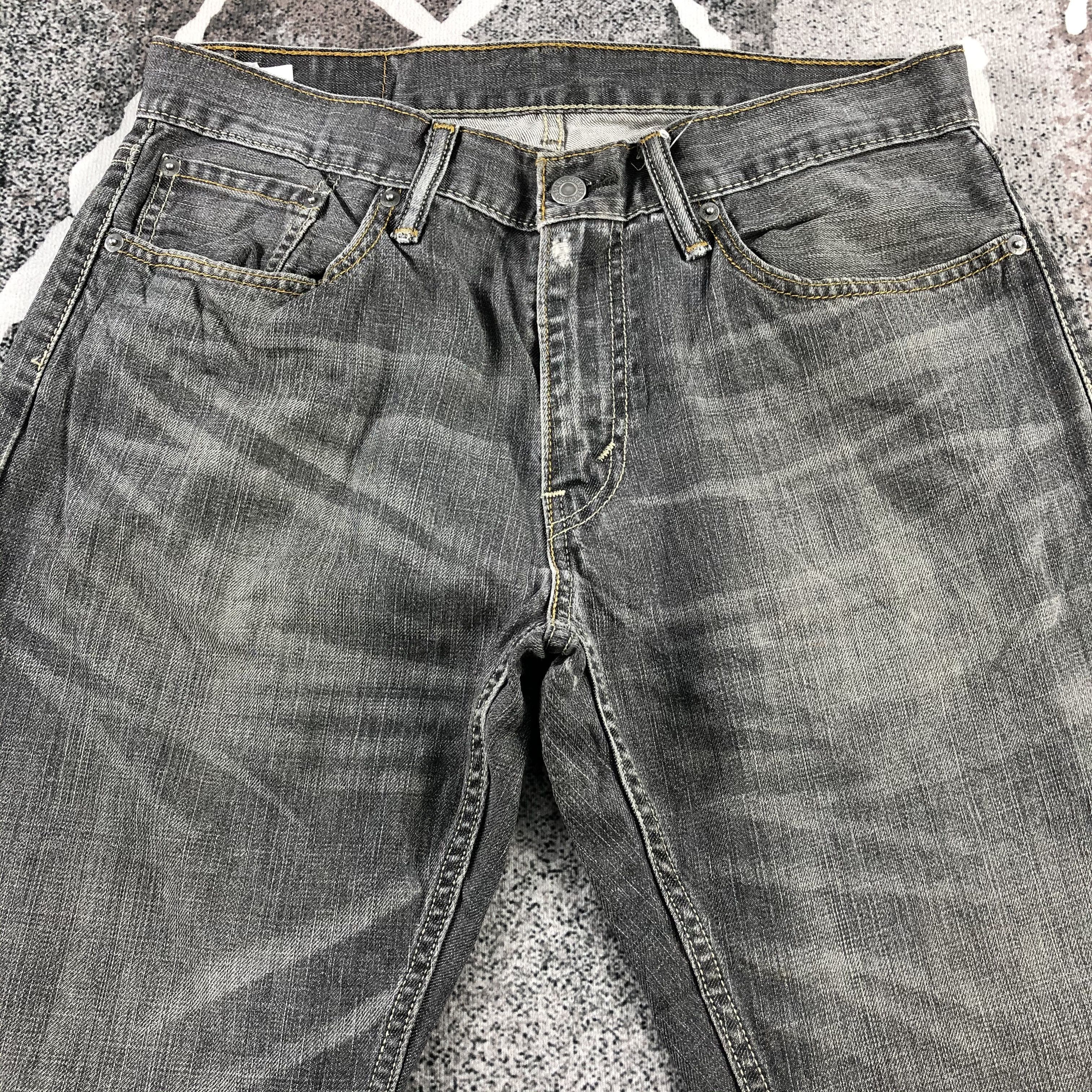 Levi's Vintage Levis 514 Jeans Faded Black Denim KJ1000 Size US 33 - 3 Thumbnail