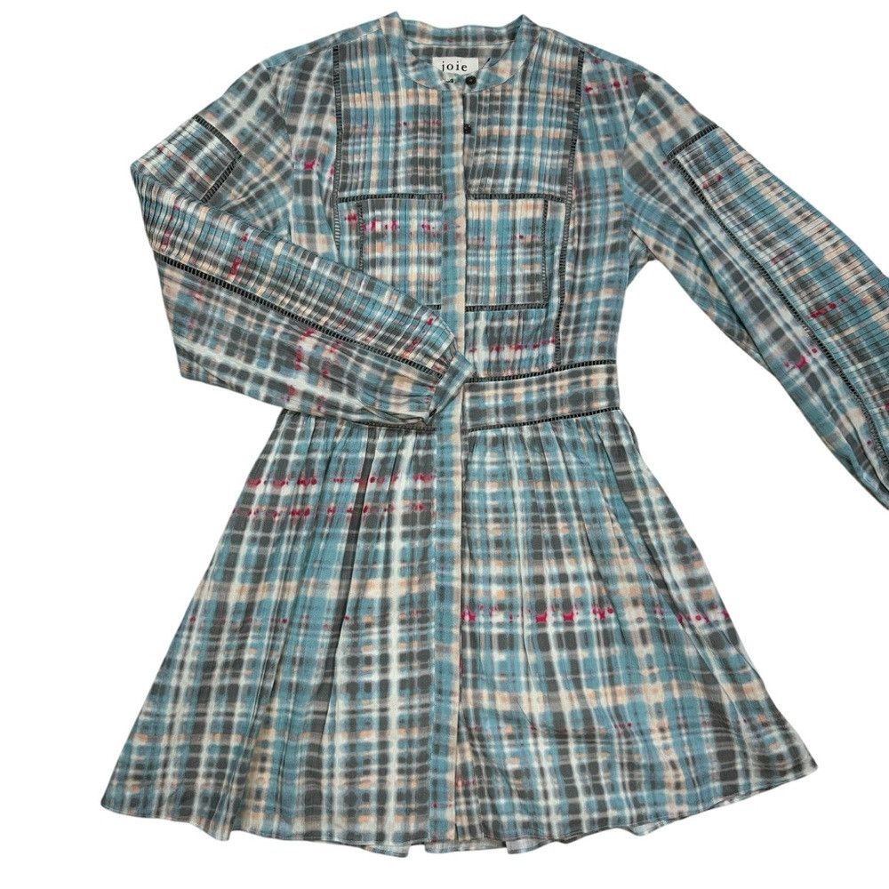 Joie NWT New $298 Joie Charmesse Long Sleeve Cotton Shirtdress S Size XS / US 0-2 / IT 36-38 - 5 Thumbnail