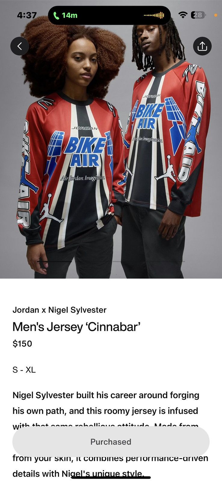 Jordan Brand Jordan Brand X Nike Nigel Sylvester Size US S / EU 44-46 / 1 - 1 Preview
