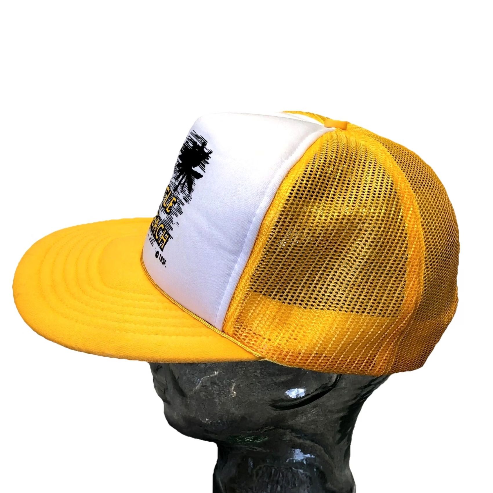 Vintage VINTAGE Myrtle Beach Trucker Hat Cap Snapback Yellow White 90s Y2K Men Size ONE SIZE - 5 Thumbnail