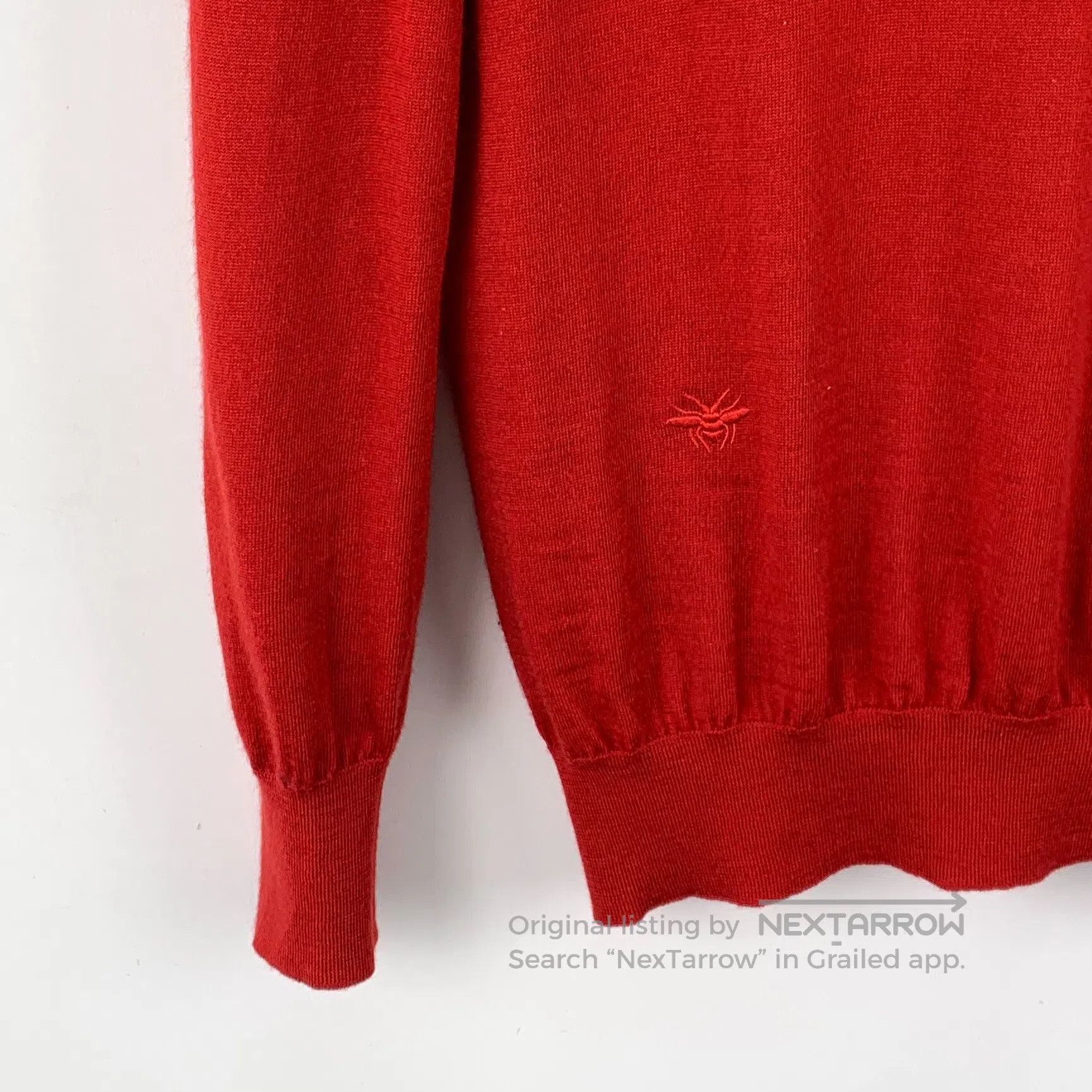 Dior Dior Red Bee Embroidered Wool Crew Neck Long Sleeve Knit T Size US S / EU 44-46 / 1 - 4 Thumbnail
