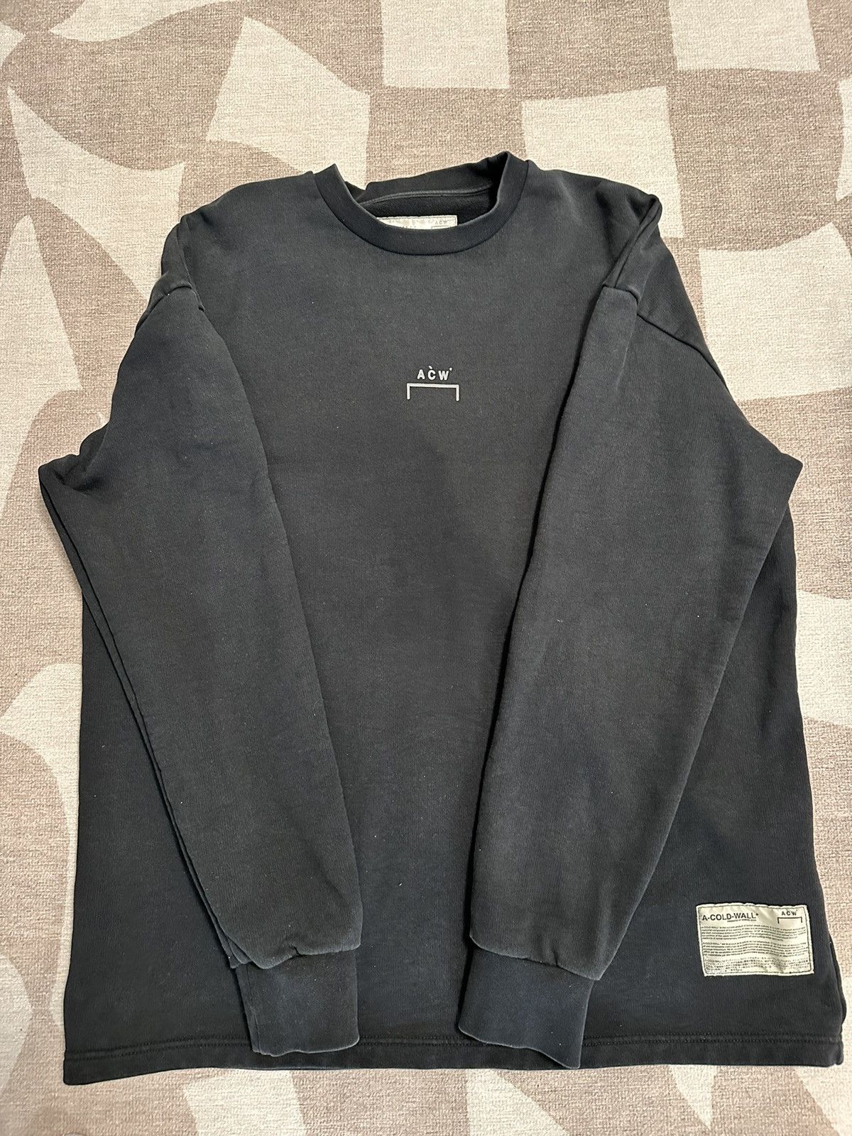 image of A Cold Wall Oversized Crew Neck in Black, Men's (Size Medium)