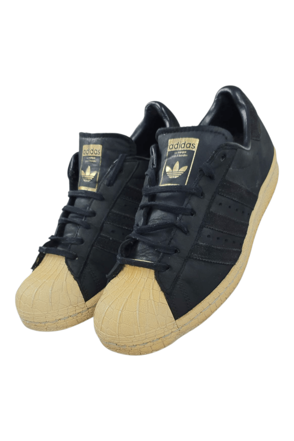 Adidas Adidas Superstar 80s Croc Toe – Black/Gold – EU 39⅓ (US 7.5) Size US 7.5 / EU 40-41 - 13 Thumbnail