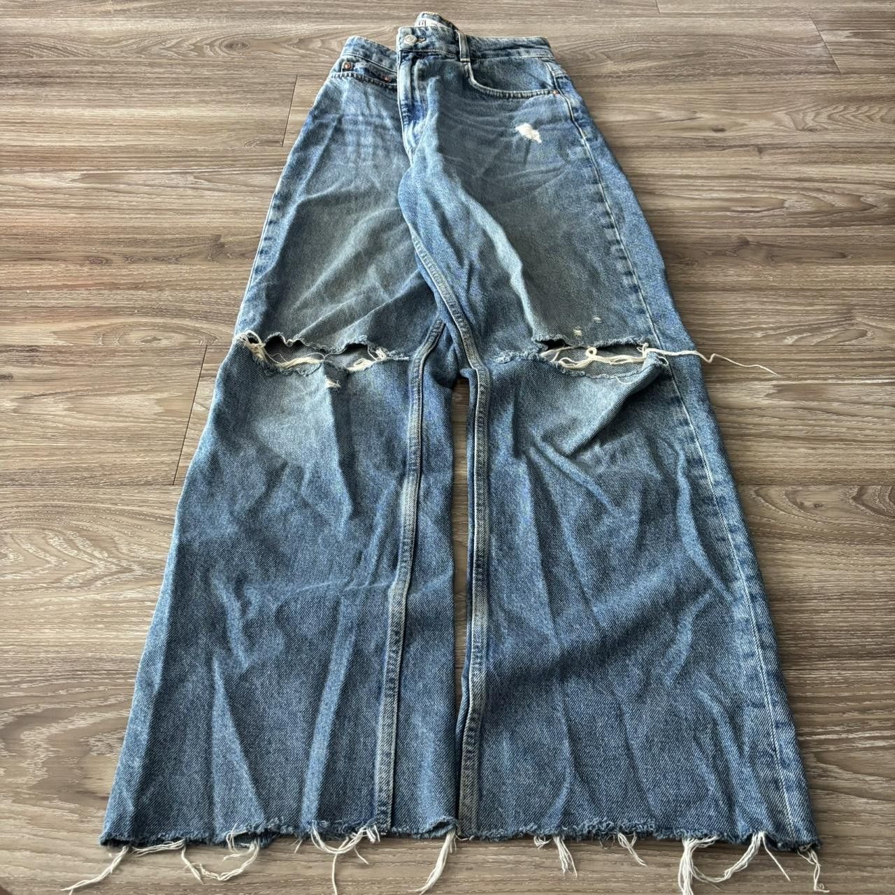 Zara Crazy Baggy Distressed Zara Skater Style Streetwear Denim Jeans! 30 x 31 Size US 30 / EU 46 - 3 Thumbnail
