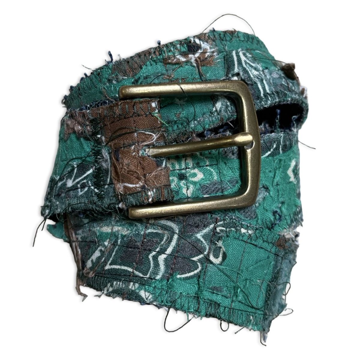 Other W&G Denim Paisley Boro Repair Buckle Belt Kapital Army Camo Size ONE SIZE - 6 Thumbnail
