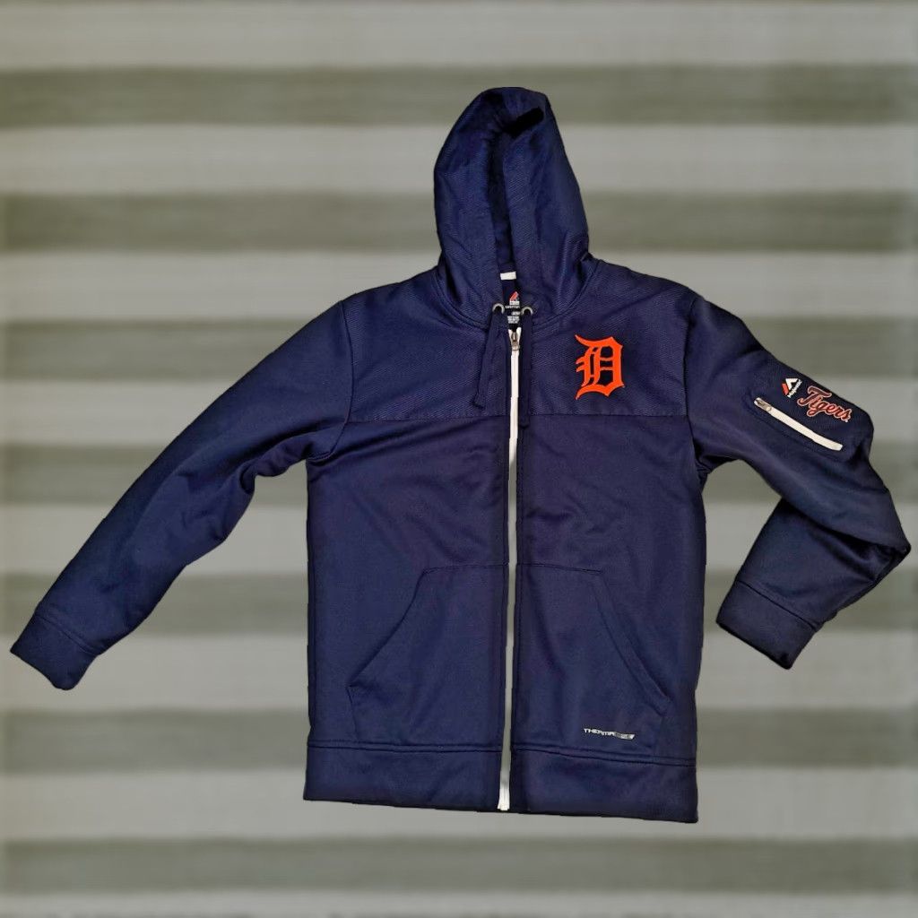 Nike VINTAGE Nike Baseball Full Zip Jacket M Blue Sweatshirt Regular Unisex Adults Long Sleeve zip sleeve pocket 27in long 22in pit to pit Size US M / EU 48-50 / 2 - 1 Thumbnail