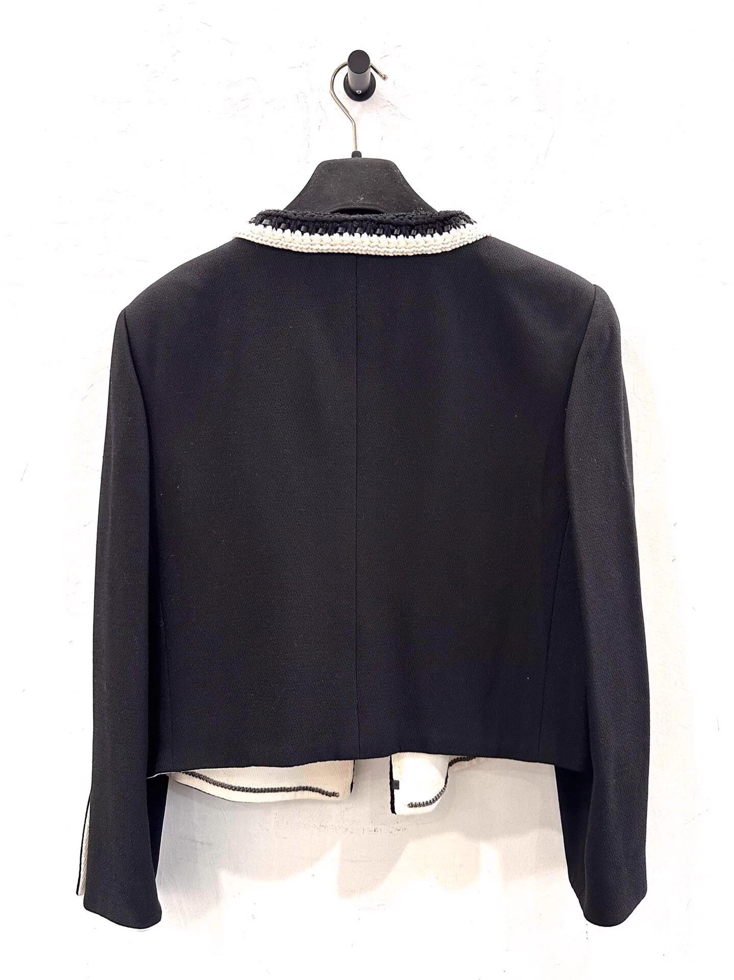 Chanel Chanel Resort Women's 40 Crystal CC Black Knit Jacket Size M / US 6-8 / IT 42-44 - 3 Thumbnail