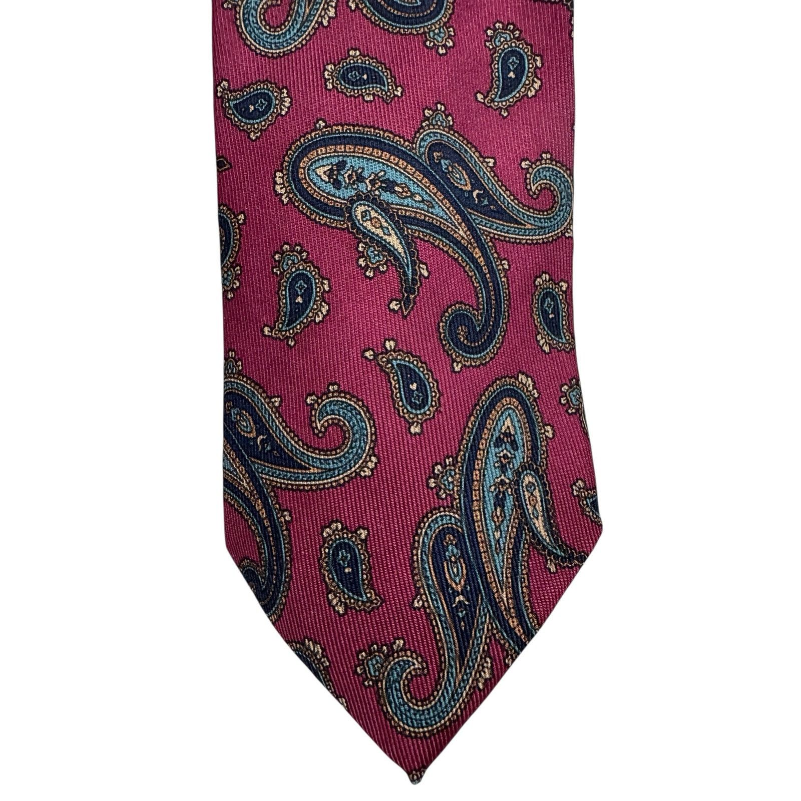 Robert Talbott Vintage ROBERT TALBOTT Nordstrom 100% Silk Tie Red Paisley Size ONE SIZE - 2 Thumbnail