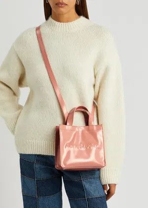 Acne Studios o1y0725 Size : OS / Logo Handbag in Salmon Pink Size ONE SIZE - 6 Thumbnail