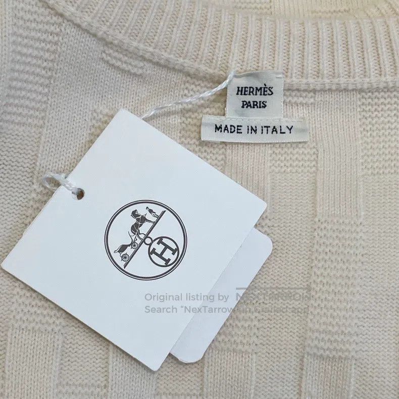 Hermes Hermes White Wool Crewneck Sweater Size XS / US 0-2 / IT 36-38 - 6 Thumbnail