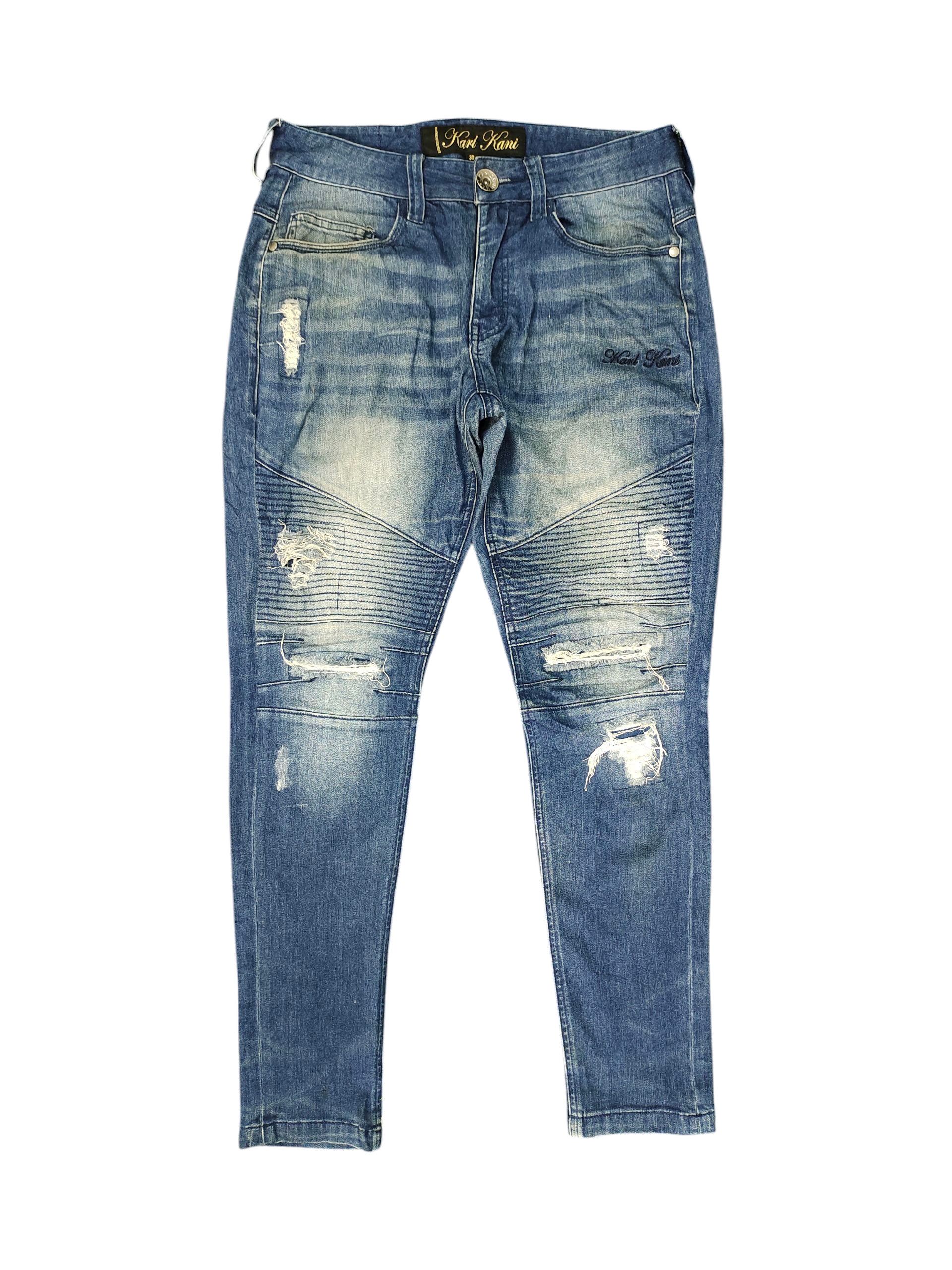 Karl Kani Vintage Karl Kani Distress Moto Biker Denim Pants Size US 30 / EU 46 - 1 Thumbnail