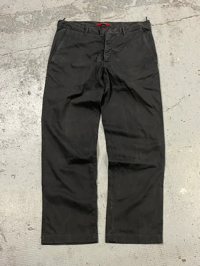 Prada 2000s Prada Cozy Faded Dark Straight Pants Size US 33 - 1 Thumbnail