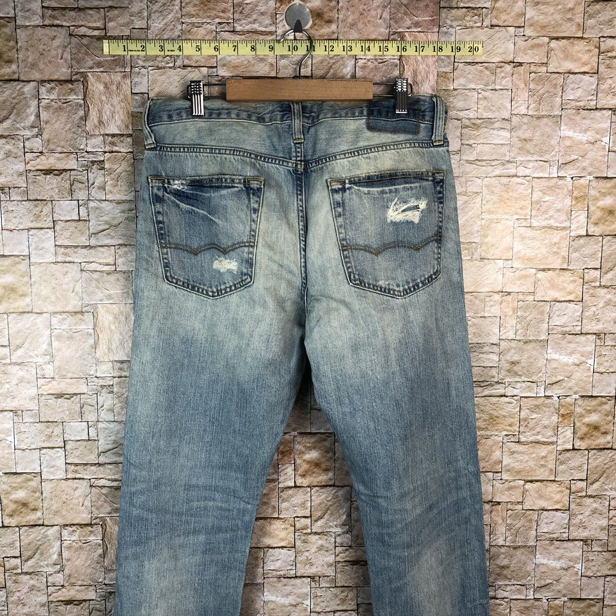 Japanese Brand Eagle American Outfitters Distressed Denim Pants #A1042 Size US 32 / EU 48 - 15 Thumbnail