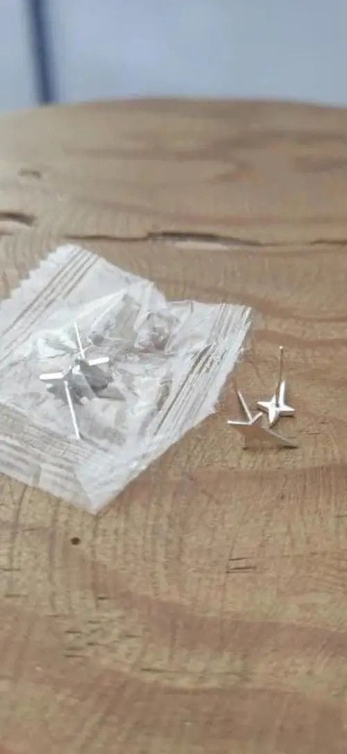 VIBE 4 Point Star Stud Earring Size ONE SIZE - 5 Thumbnail