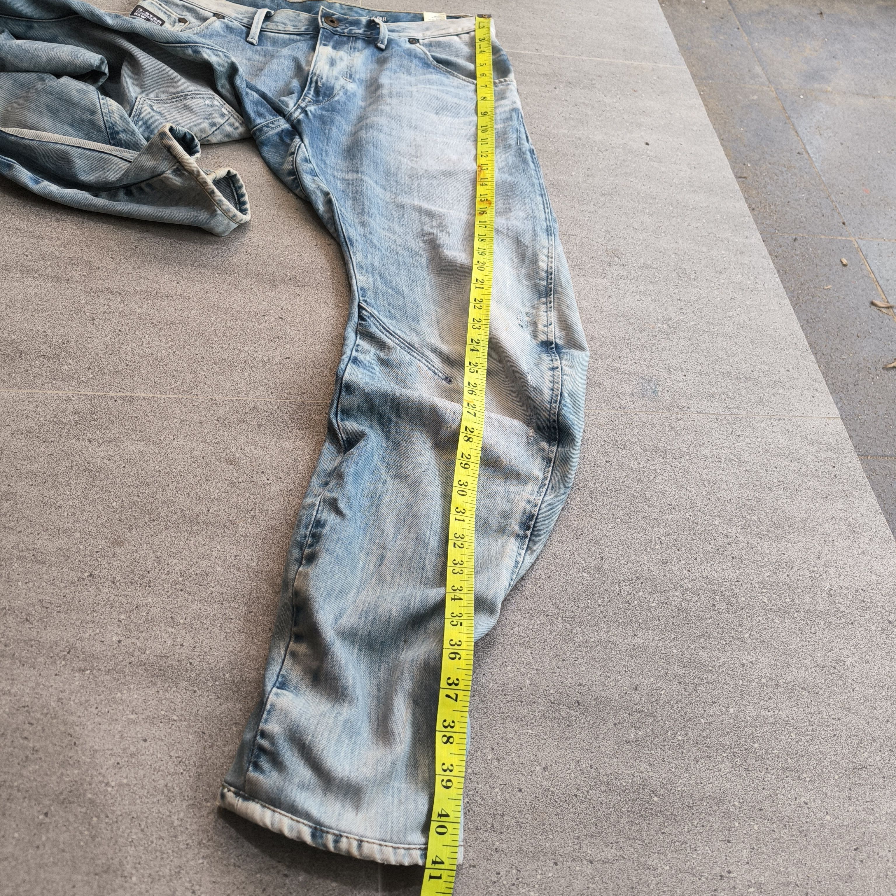 G-Star G-Star Raw 3301 Arc 3D Loose Fit Washed Denim Jeans Size US 32 / EU 48 - 19 Thumbnail