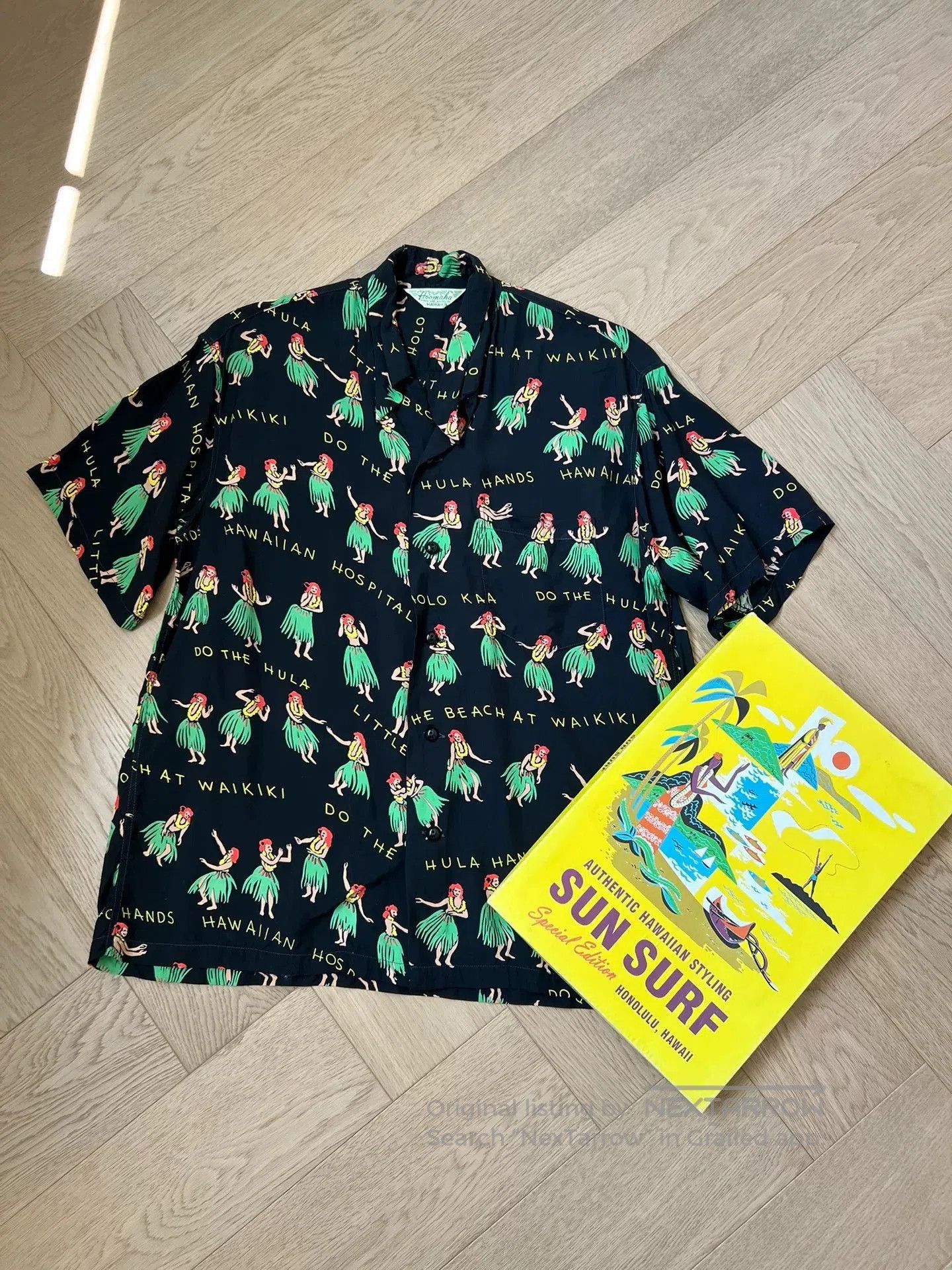 Sun Surf Vintage Hawaiian Shirt with Hula Design. Size US M / EU 48-50 / 2 - 1 Thumbnail