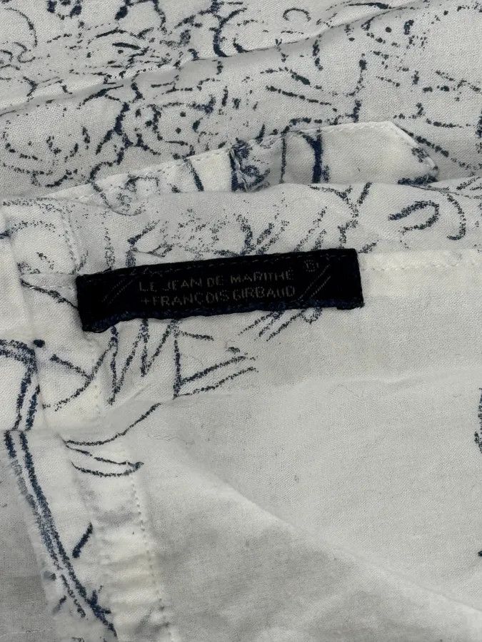 Marithe + Francois Girbaud 2000s Marithé + François Girbaud Aged Tattoo White Shirt Size US M / EU 48-50 / 2 - 13 Thumbnail